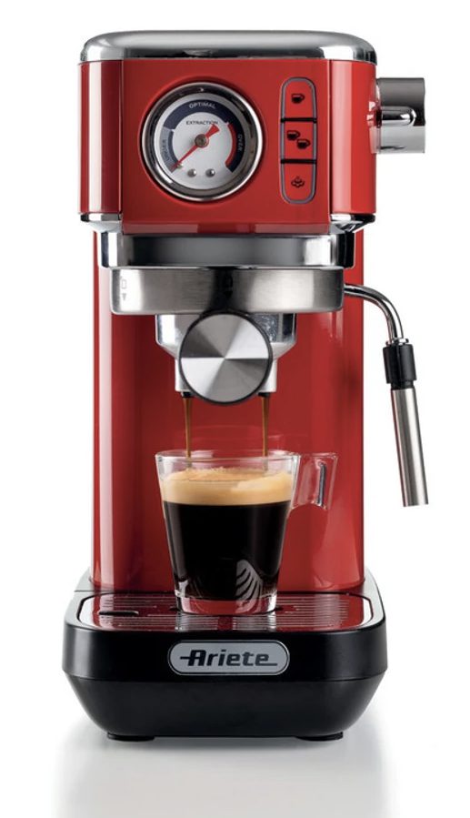 ARIETE 1381.2.RD Moderna piros eszpresszó kávéfőző tejhabosítóval – 2. kép