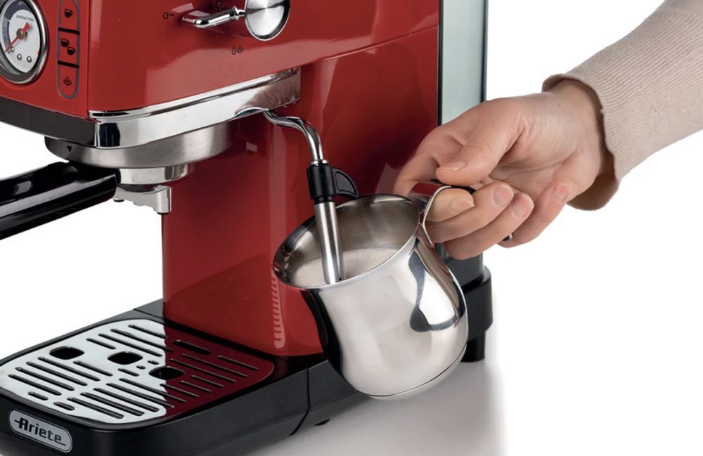 ARIETE 1381.2.RD Moderna piros eszpresszó kávéfőző tejhabosítóval – 3. kép