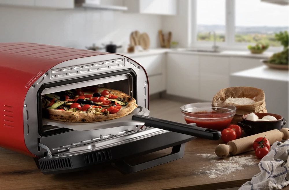 ARIETE 3901 DaGennaro piros pizzakemence tűzálló kőlappal – 9. kép