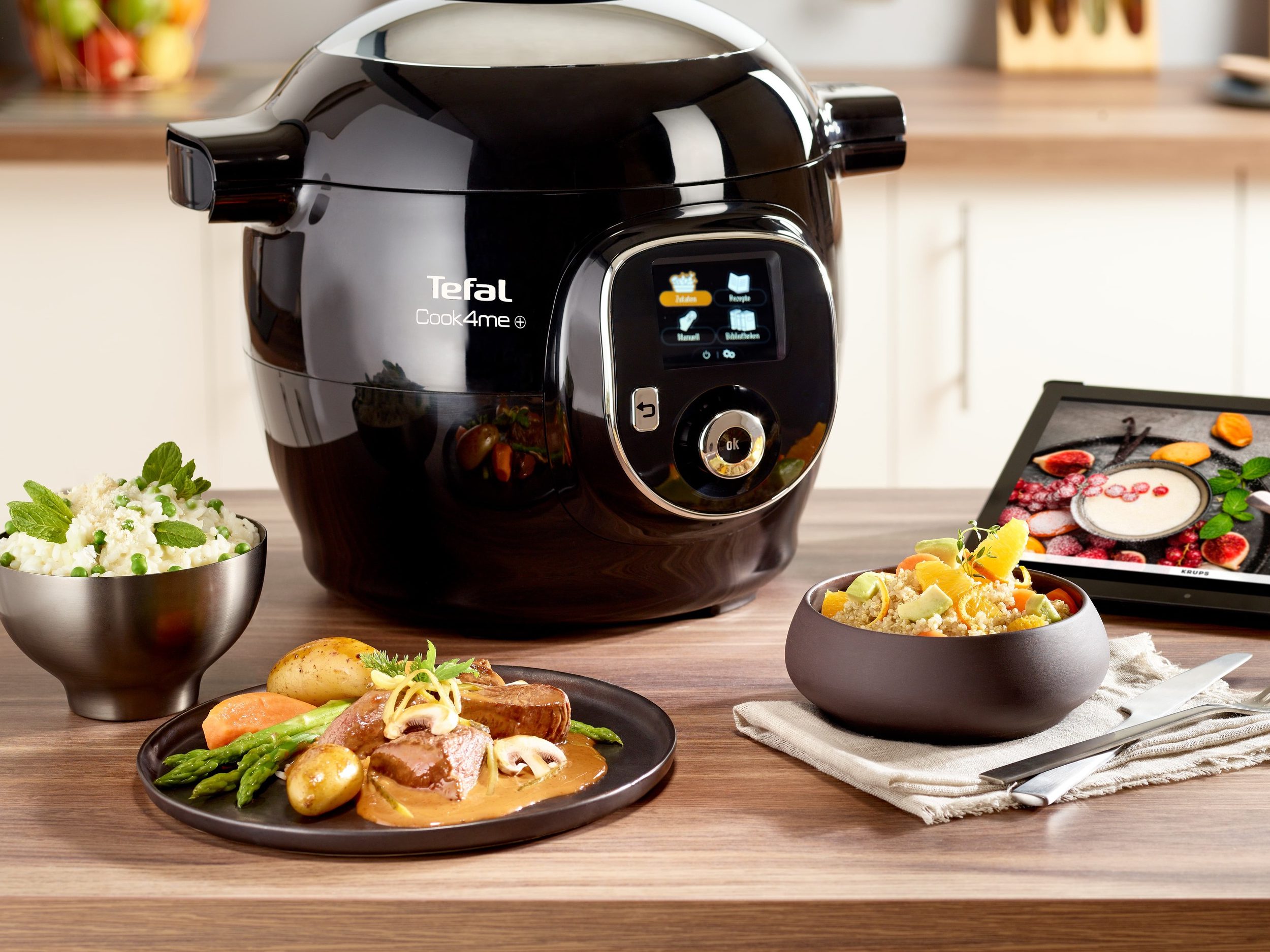 TEFAL CY85X8F2 Cook4Me+ okos multifunkciós edény fedővel, fekete – 4. kép