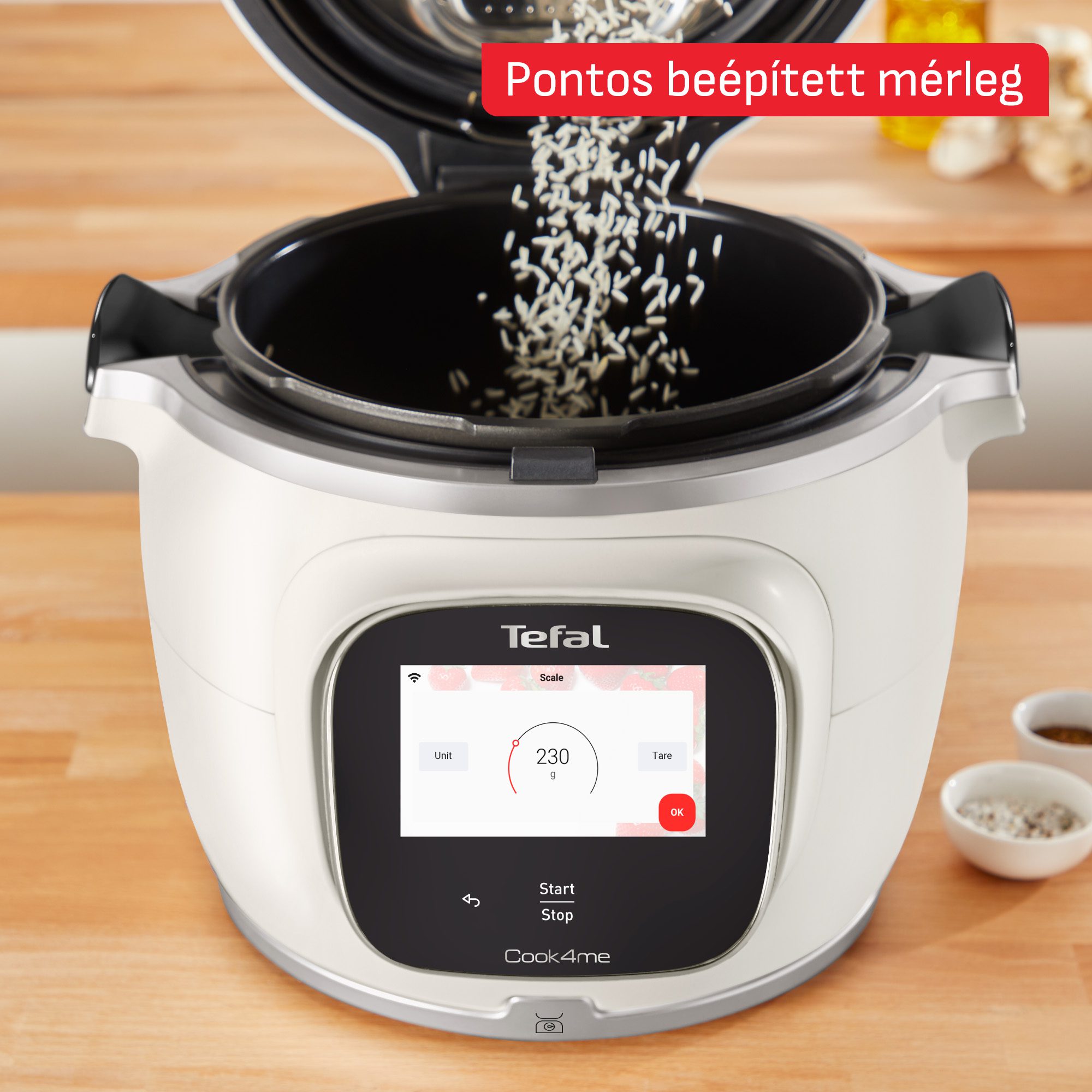 TEFAL CY9441F2 Cook4me Touch Pro WiFi-s multifunkciós fazék integrált mérleggel – 4. kép