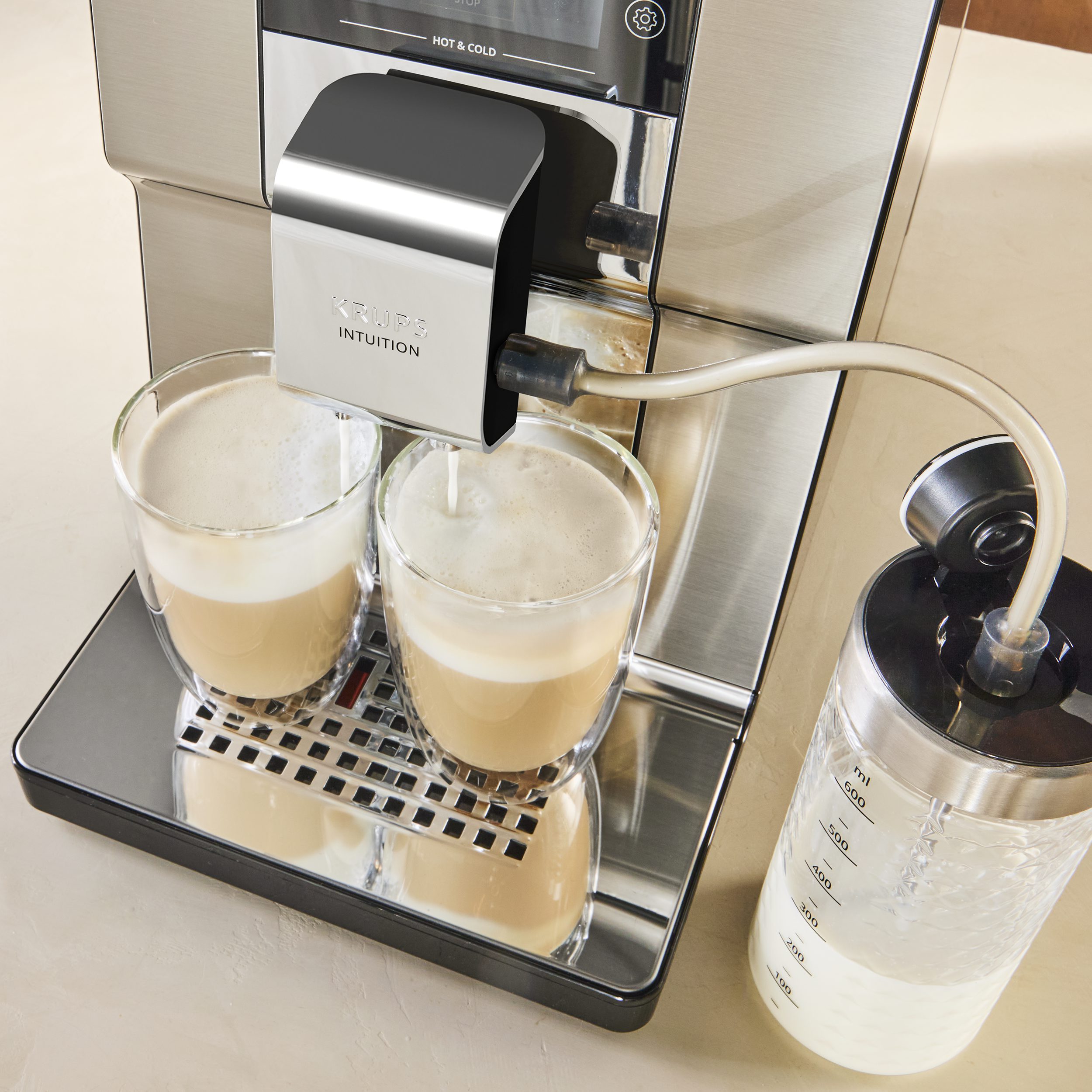 KRUPS EA879EE0 Intuition Experience Hot&Cold automata kávéfőző integrált tejhabosítóval – 4. kép