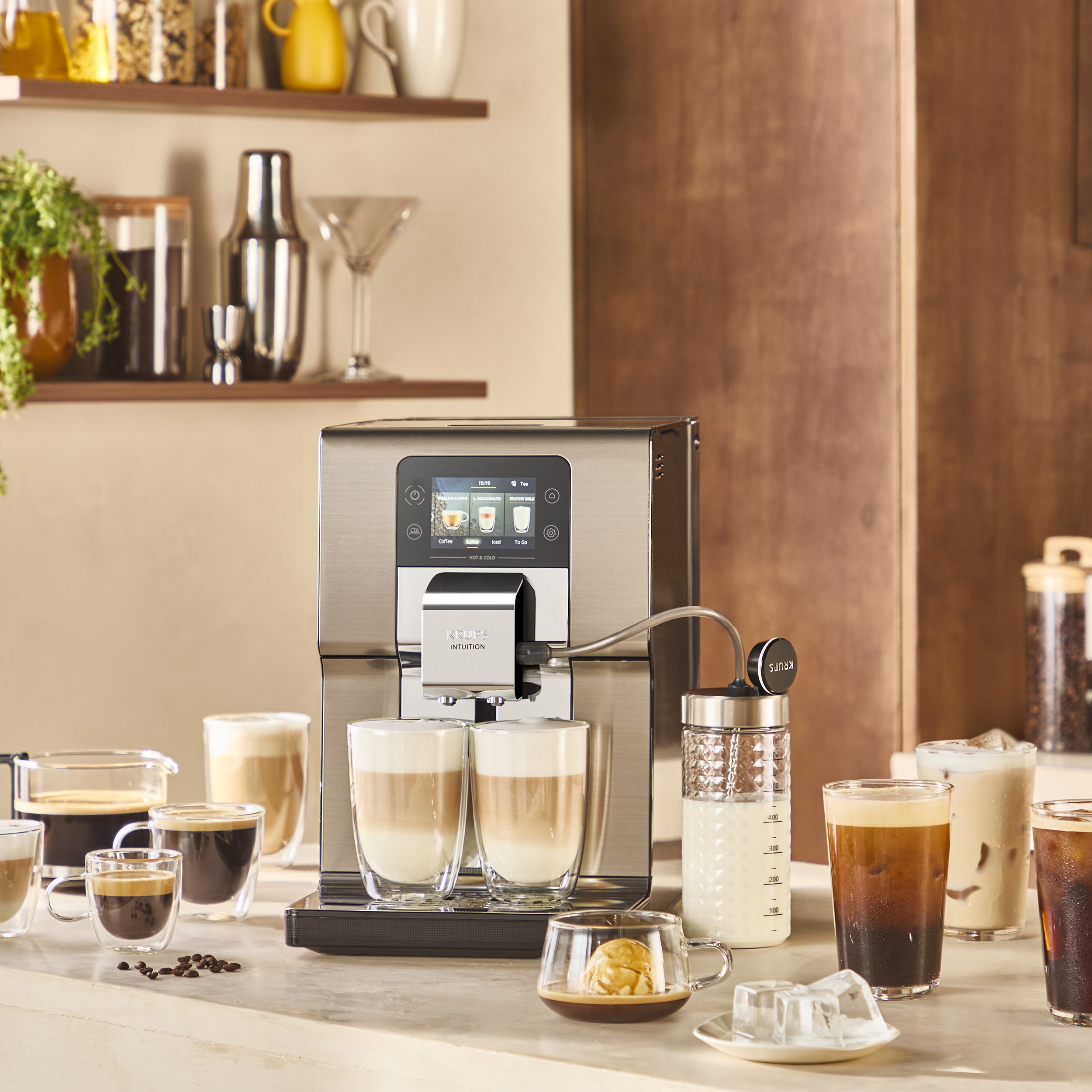 KRUPS EA879EE0 Intuition Experience Hot&Cold automata kávéfőző integrált tejhabosítóval – 5. kép