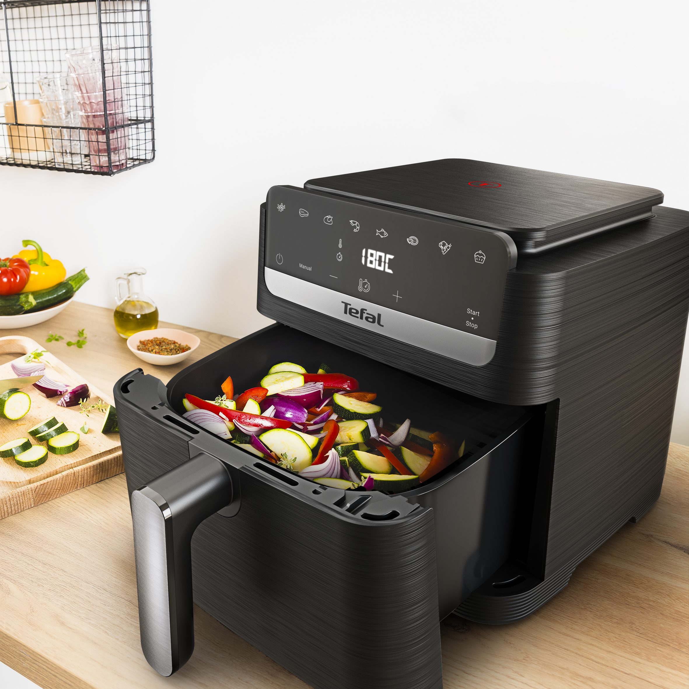 TEFAL EY8618E0 Easy Fry Mega 7,5 literes kompakt forrólevegős sütő – 3. kép