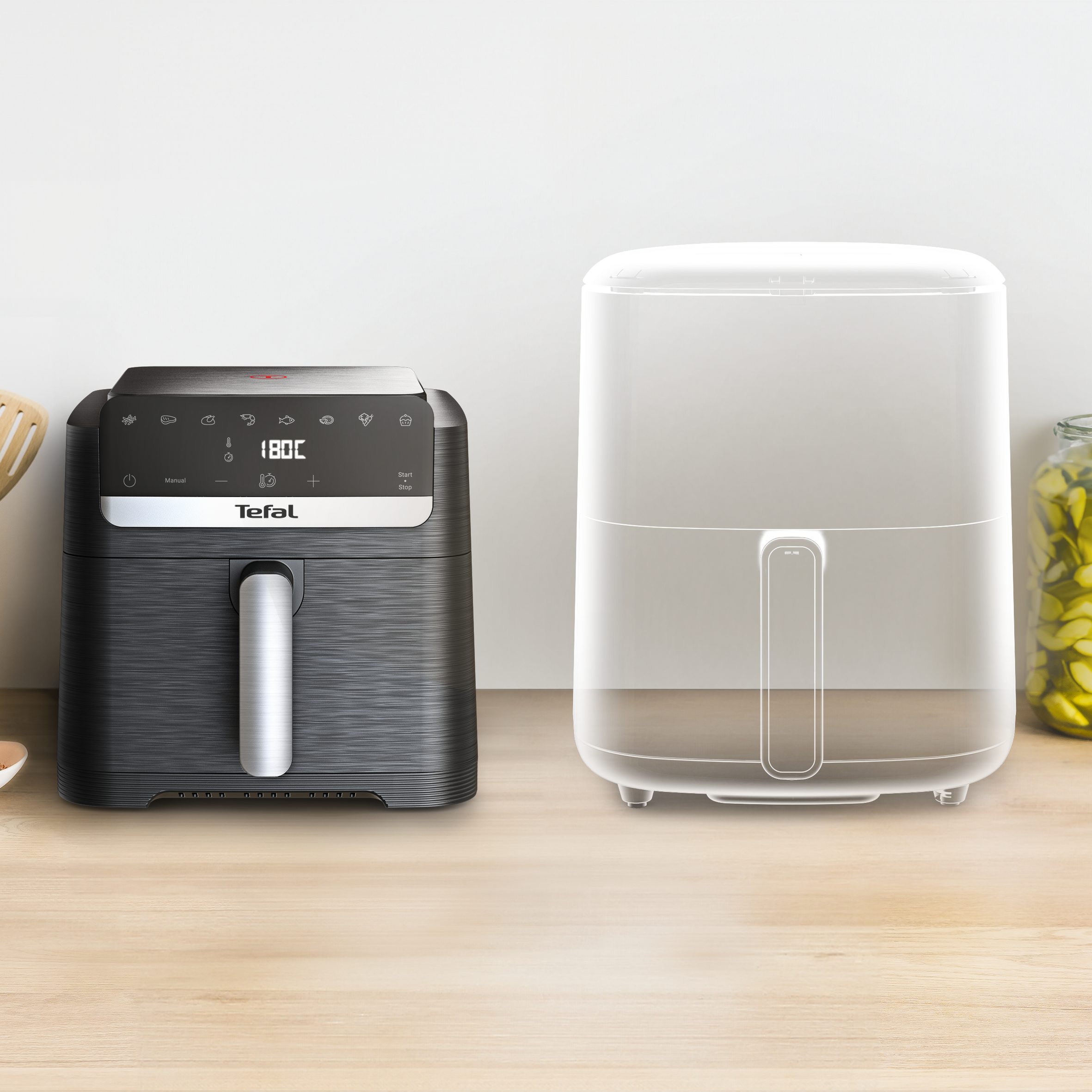 TEFAL EY8618E0 Easy Fry Mega 7,5 literes kompakt forrólevegős sütő – 4. kép