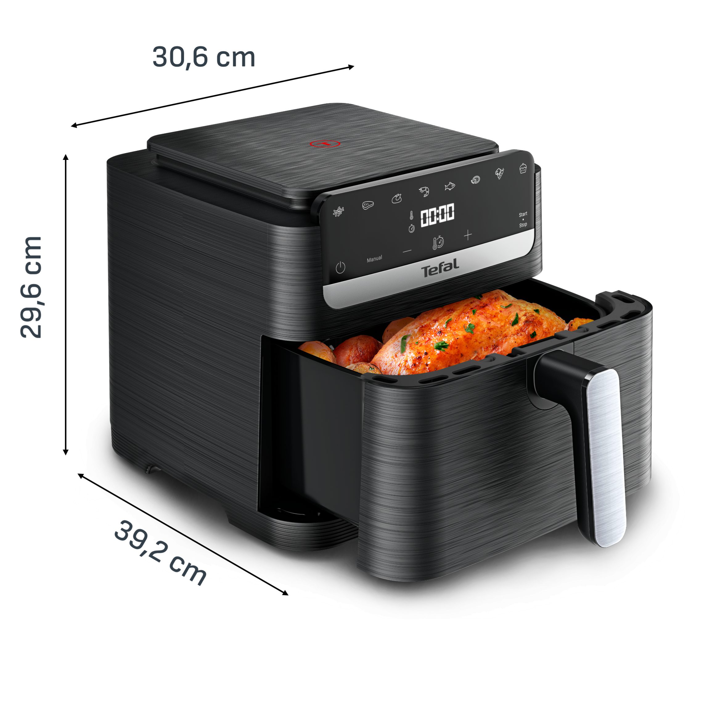 TEFAL EY8618E0 Easy Fry Mega 7,5 literes kompakt forrólevegős sütő – 8. kép