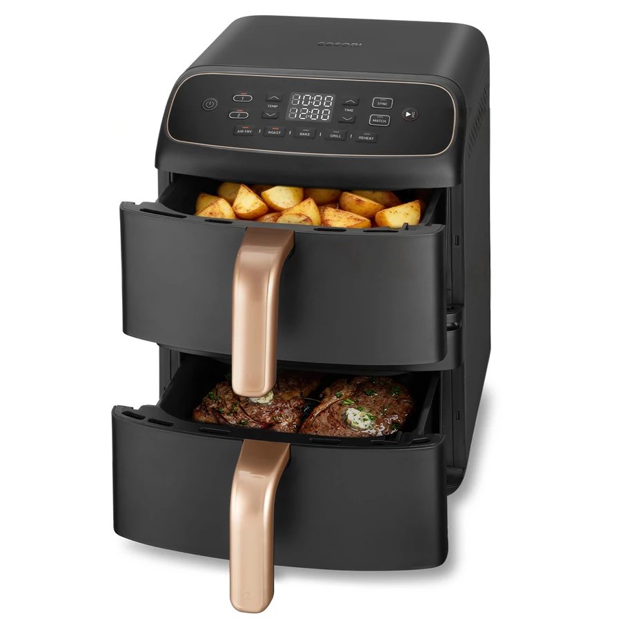 COSORI Turbo Tower™ Compact 8,6 literes, kétkosaras forrólevegős sütő – 3. kép