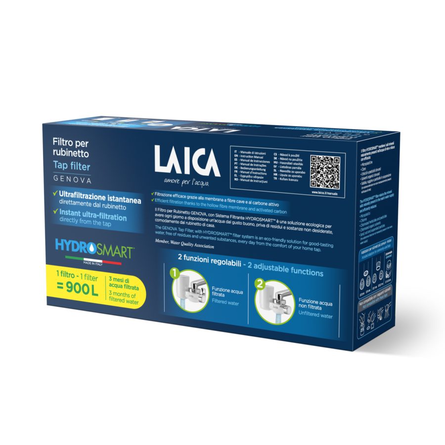 LAICA R10 csapra szerelhető HYDROSMART vízszűrő, 900 l, fehér – 3. kép