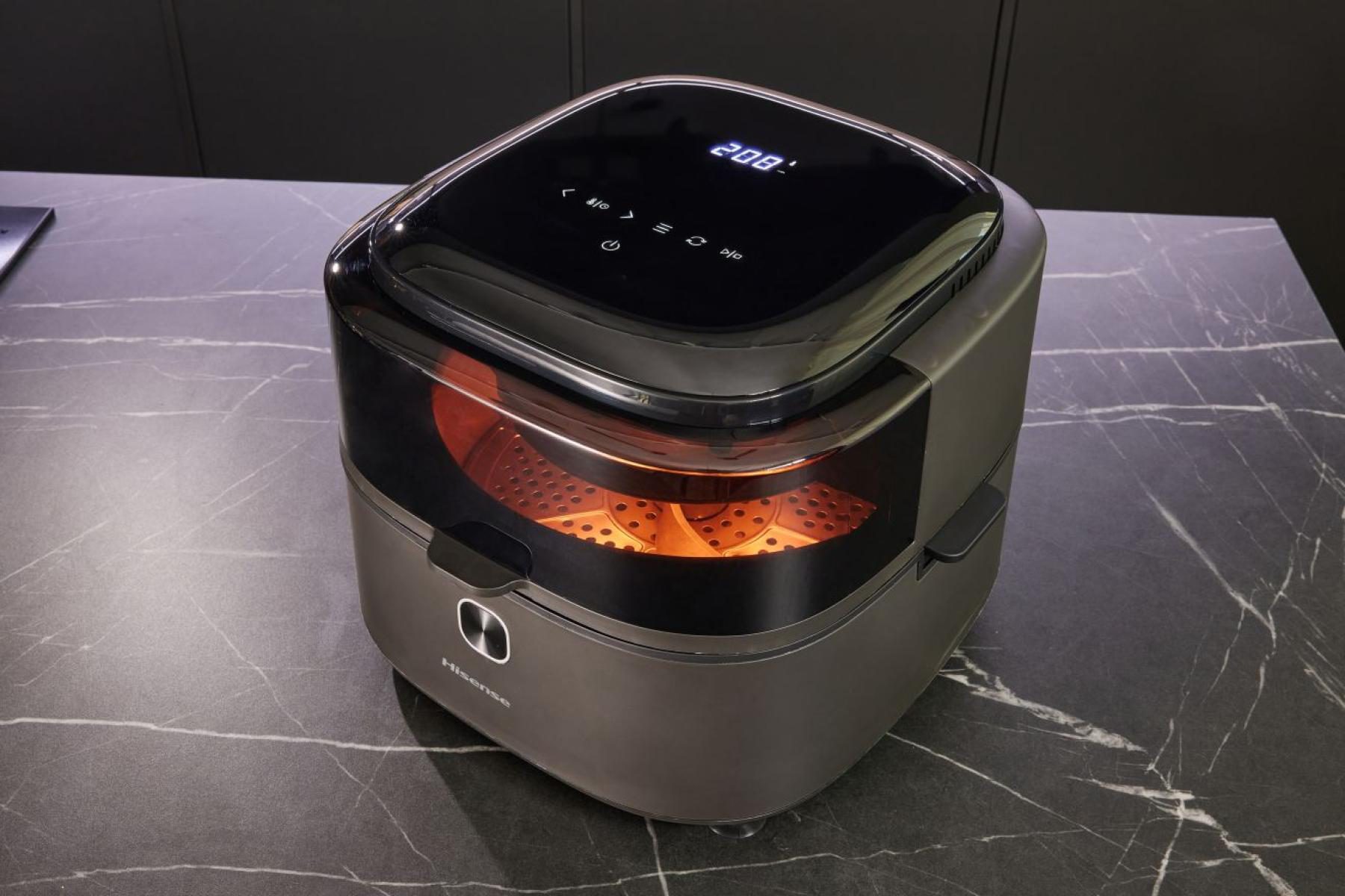 HISENSE HAF1350DR air fryer automatikus keverőlapáttal, 6,7 literes kosárral – 7. kép