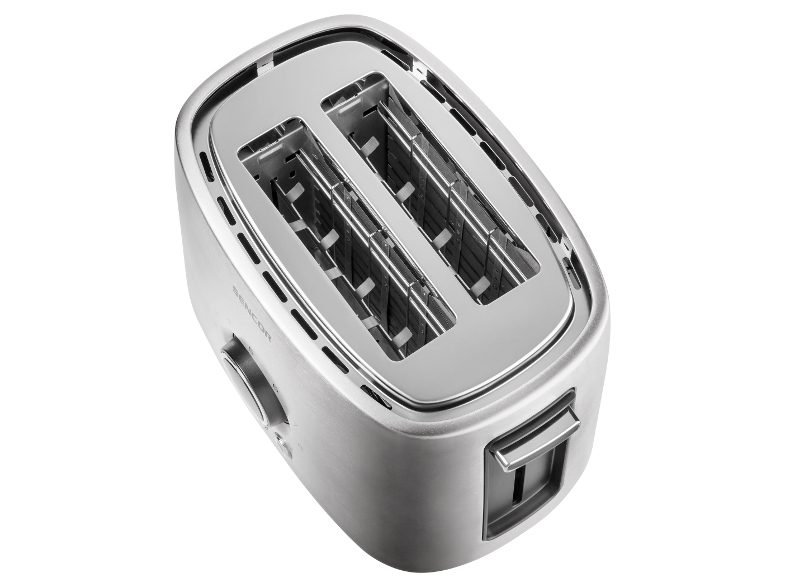SENCOR STS 5050SS kétrekeszes nemesacél kenyérpirító melegítőrostéllyal – 6. kép