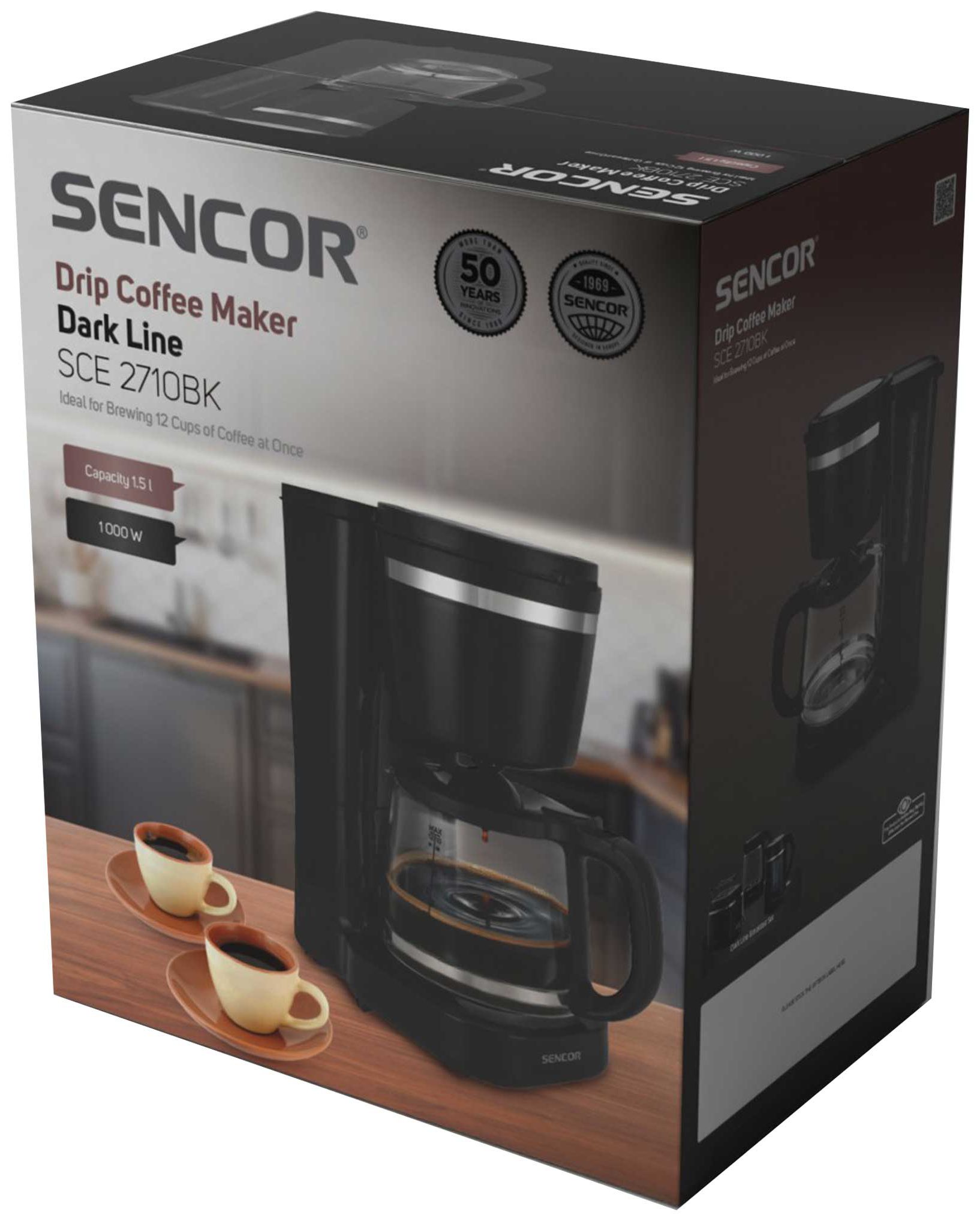 SENCOR SCE 2710BK filteres kávéfőző 1,5 literes üvegkancsóval – 10. kép