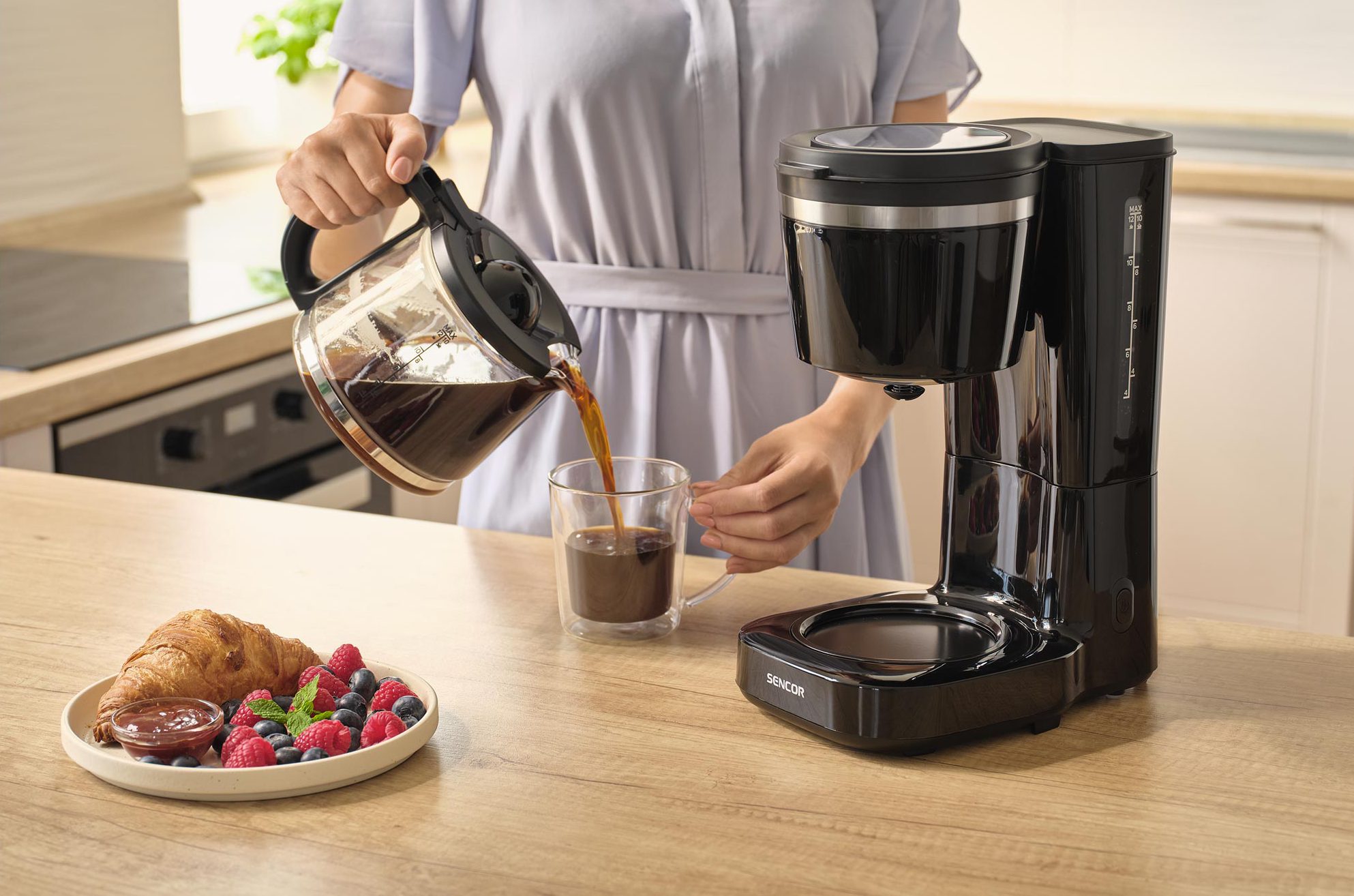 SENCOR SCE 2710BK filteres kávéfőző 1,5 literes üvegkancsóval – 12. kép