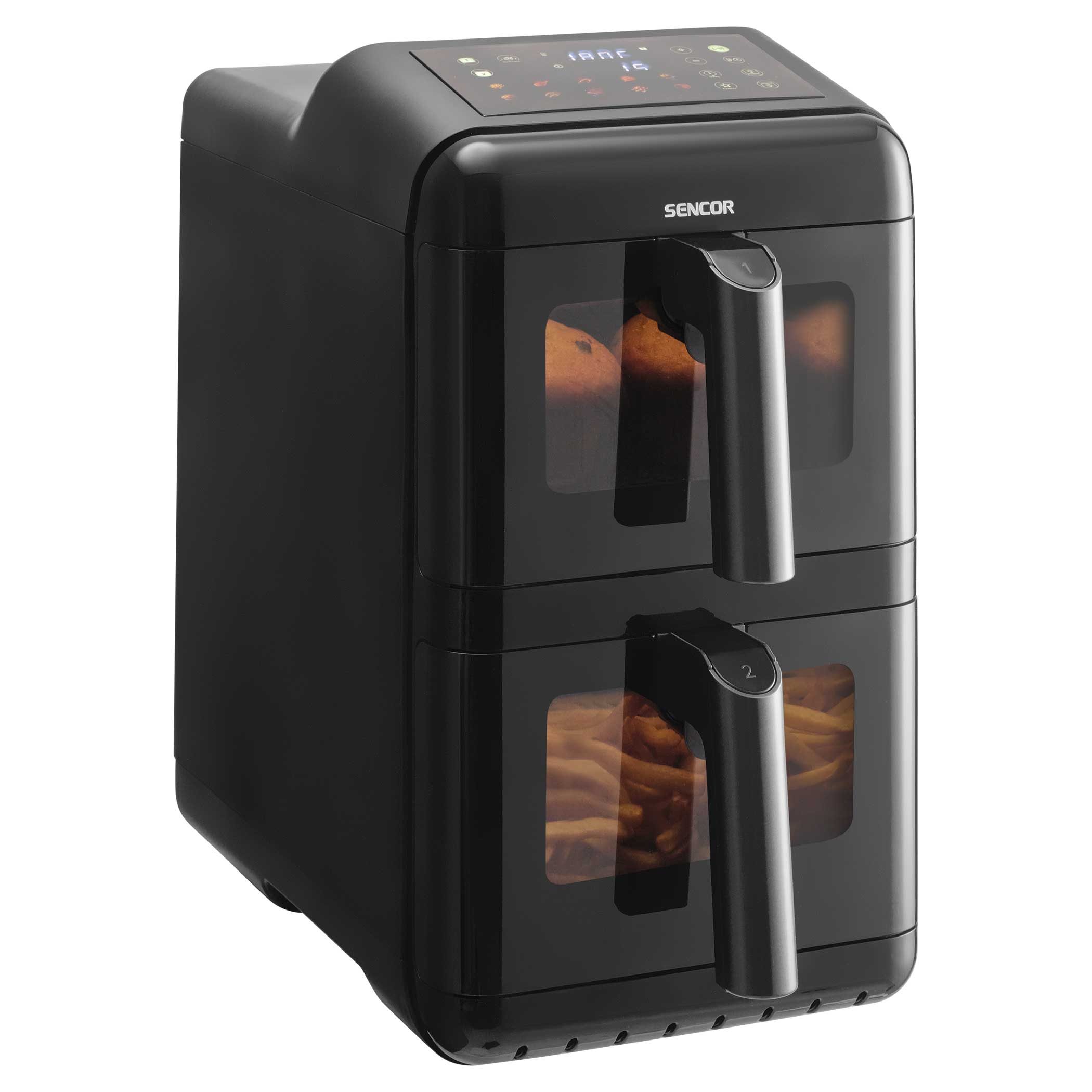 SENCOR SFR 1250BK dupla kosaras forrólevegős fritőz – 3. kép
