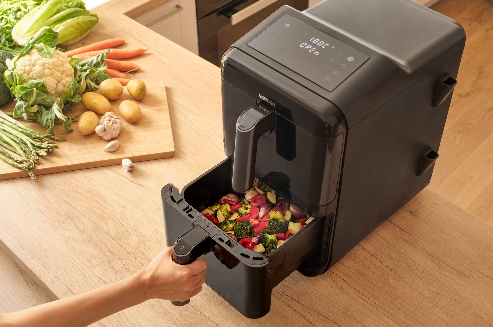 SENCOR SFR 1250BK dupla kosaras forrólevegős fritőz – 10. kép