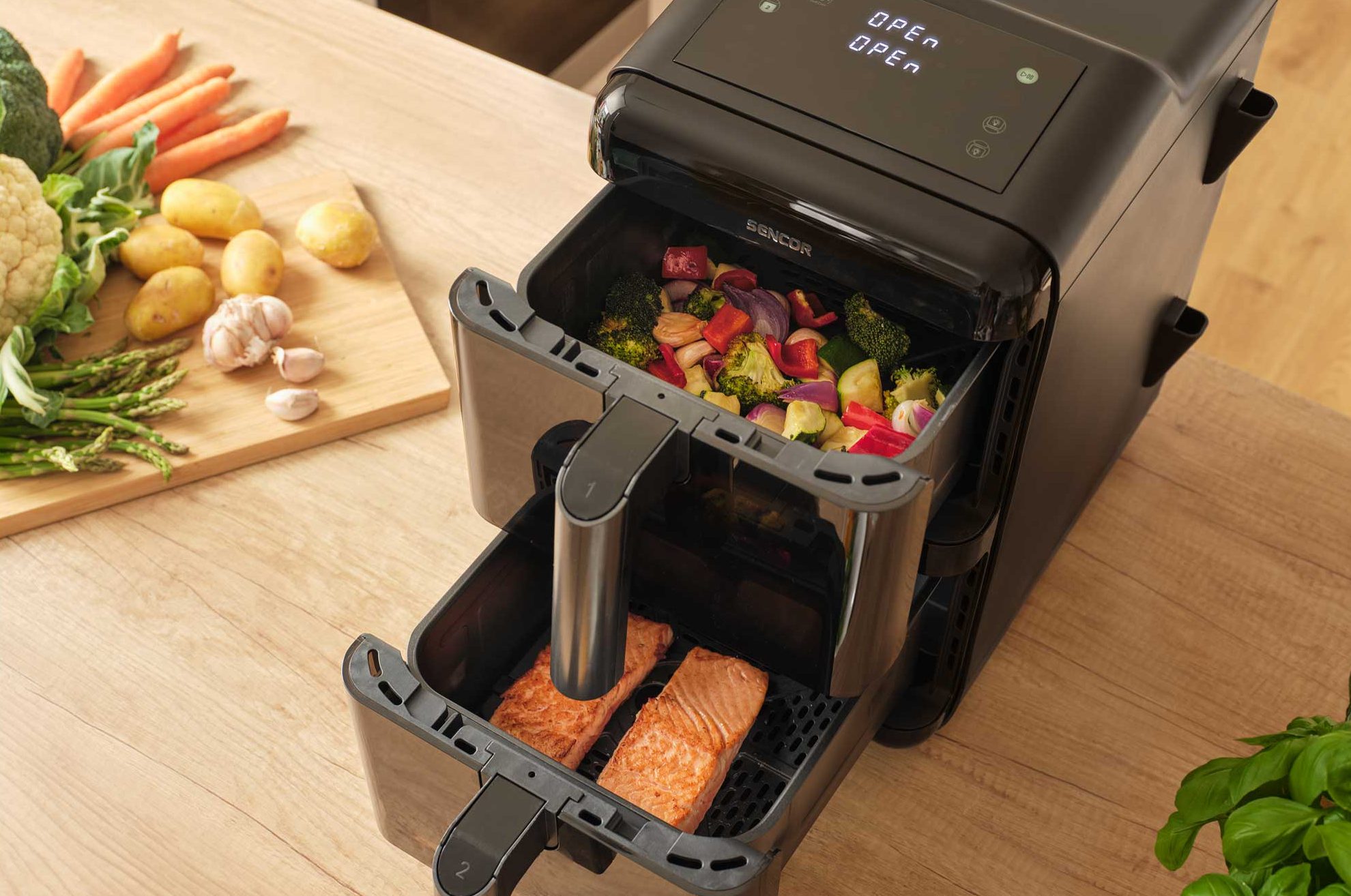 SENCOR SFR 1250BK dupla kosaras forrólevegős fritőz – 11. kép