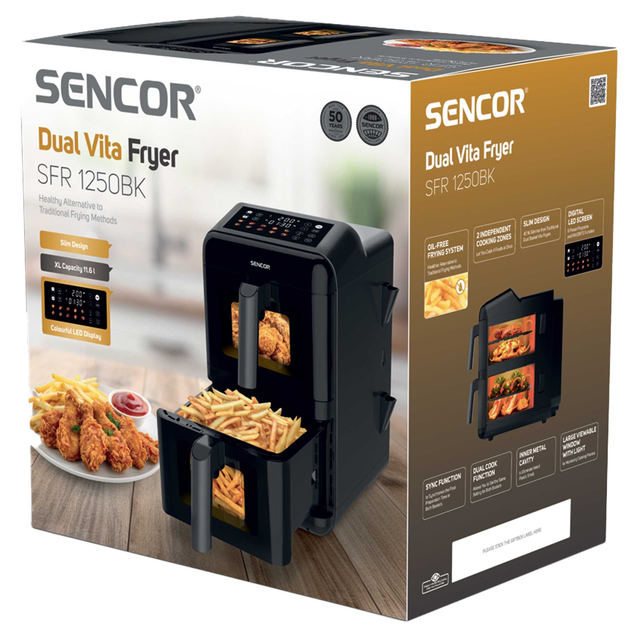 SENCOR SFR 1250BK dupla kosaras forrólevegős fritőz – 14. kép