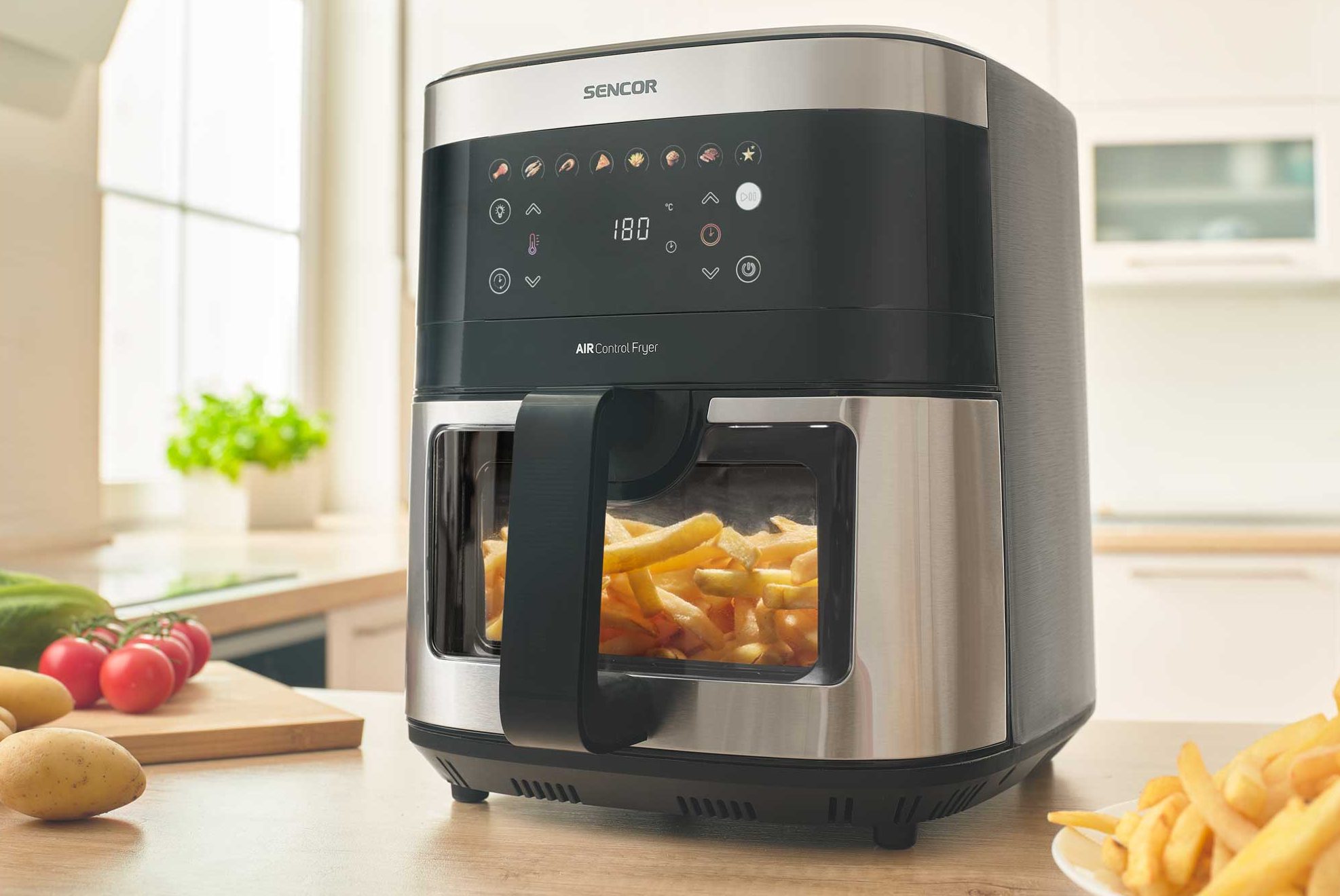 SENCOR SFR 9000SS 9 literes forrólevegős sütő betekintő ablakkal – 11. kép