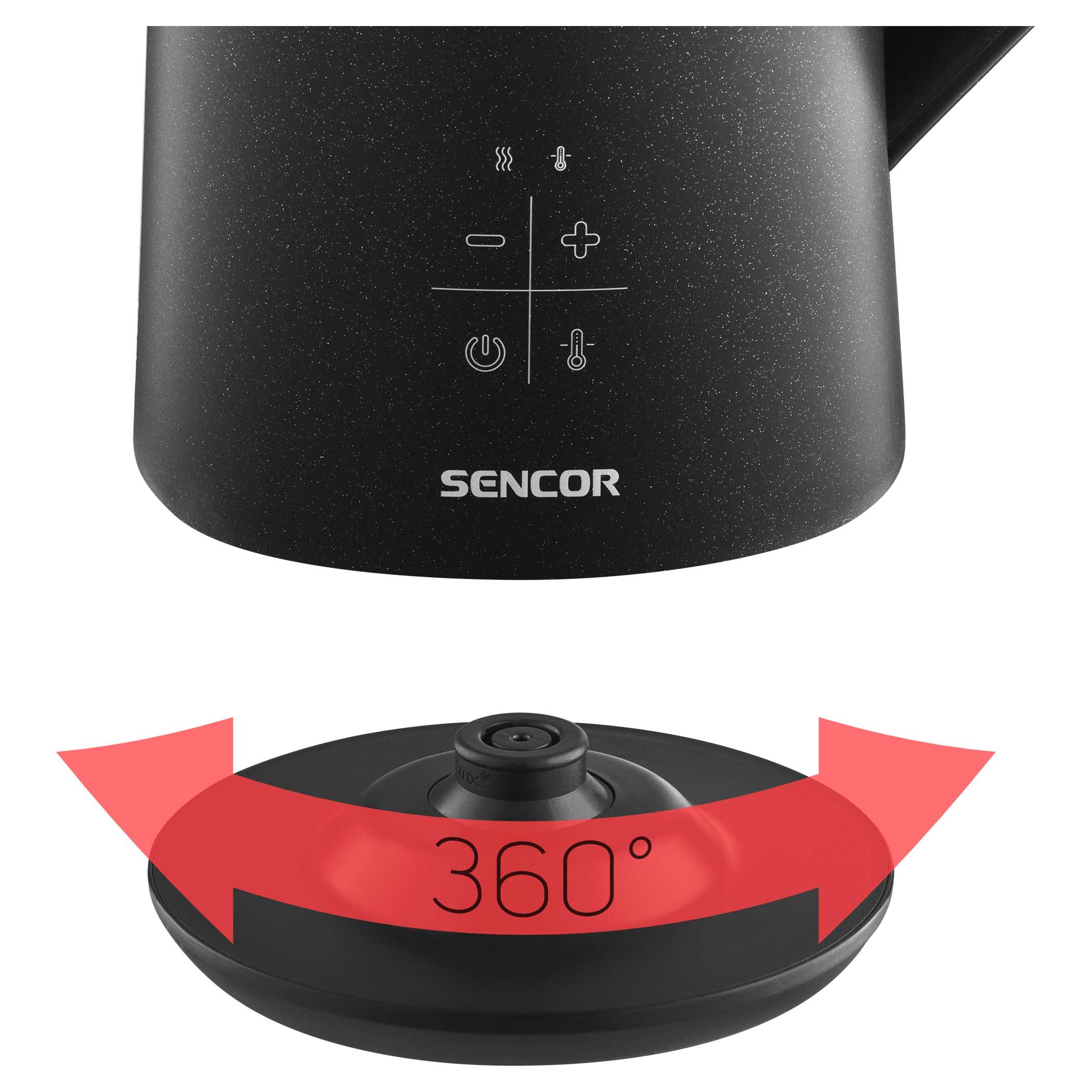 SENCOR SWK 0600BK hőfokszabályozós vízforraló, 1,7 l – 3. kép