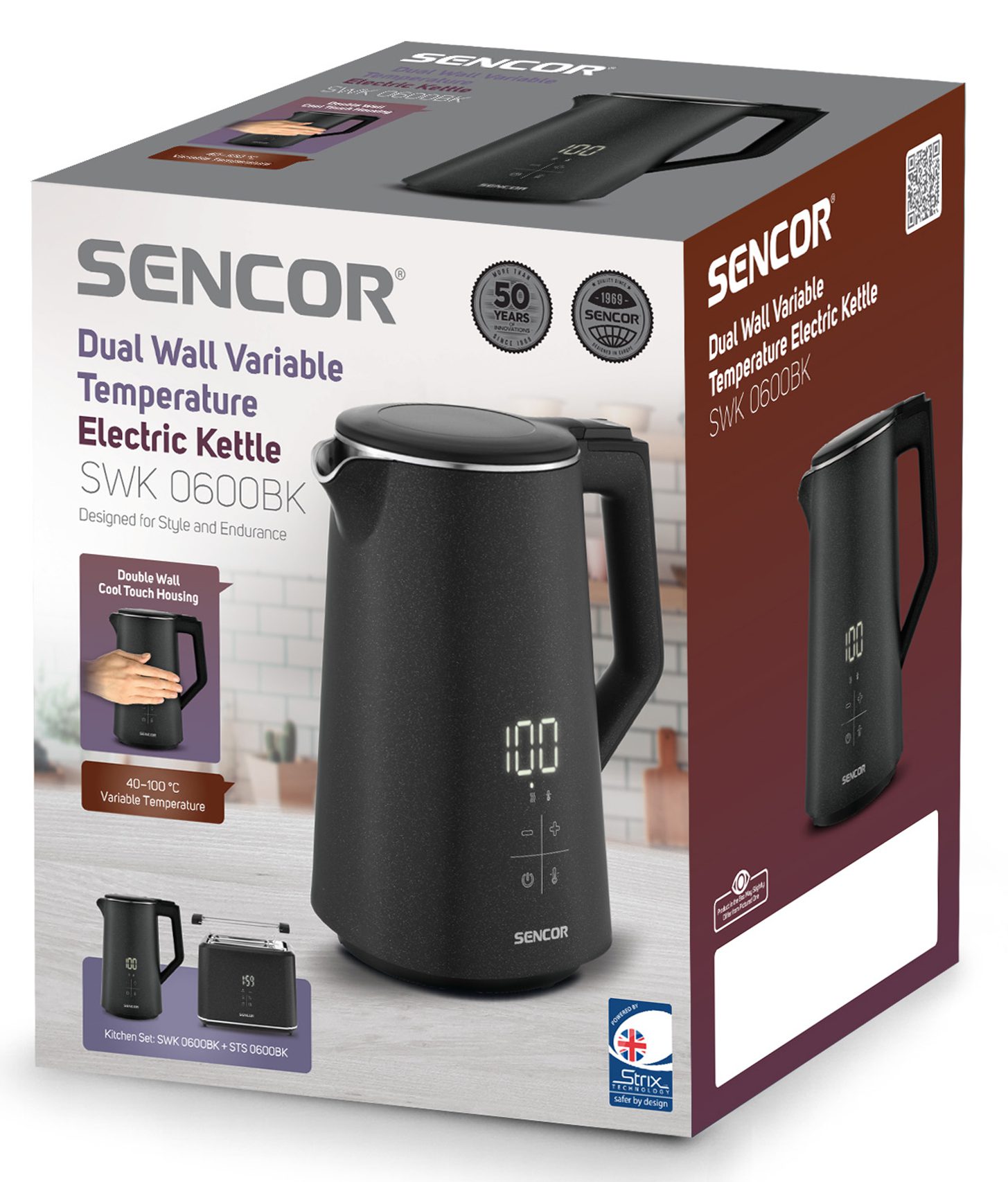 SENCOR SWK 0600BK hőfokszabályozós vízforraló, 1,7 l – 12. kép