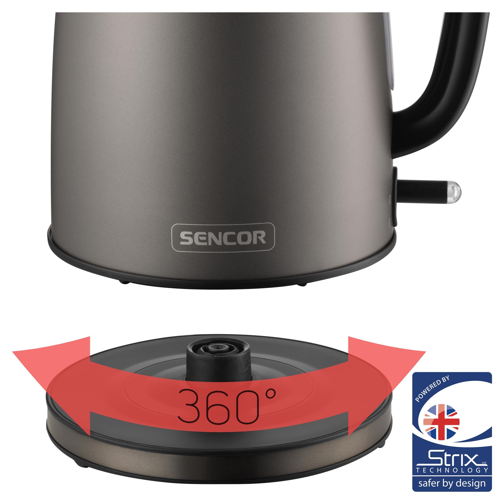 SENCOR SWK 1788BK 1,7 literes fekete vízforraló – 2. kép