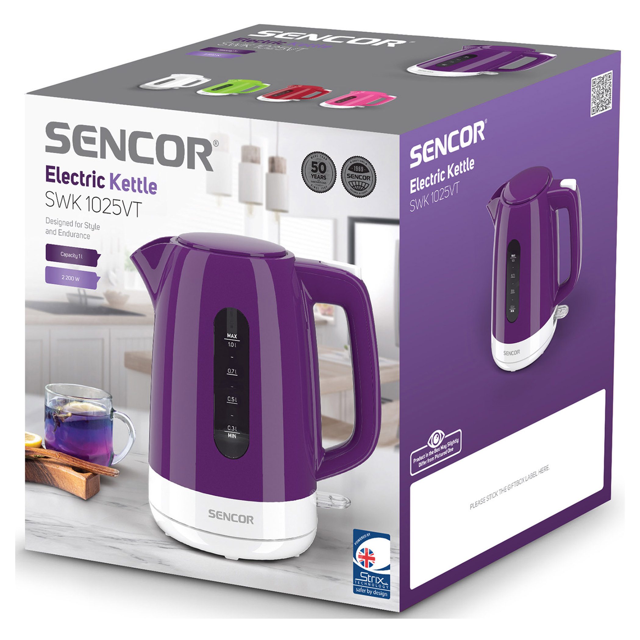 SENCOR SWK 1025VT 1 literes lila vízforraló 2200 W teljesítménnyel – 9. kép