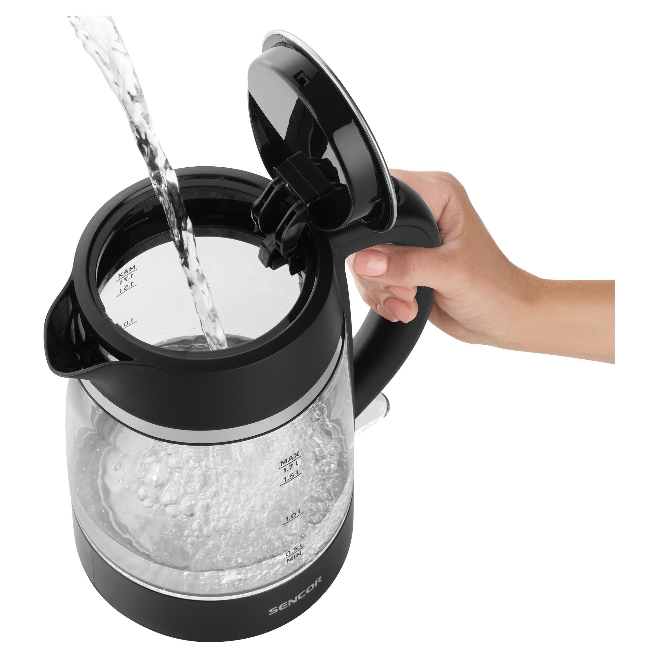 SENCOR SWK 2711BK üveg vízforraló, 1,7 l – 5. kép