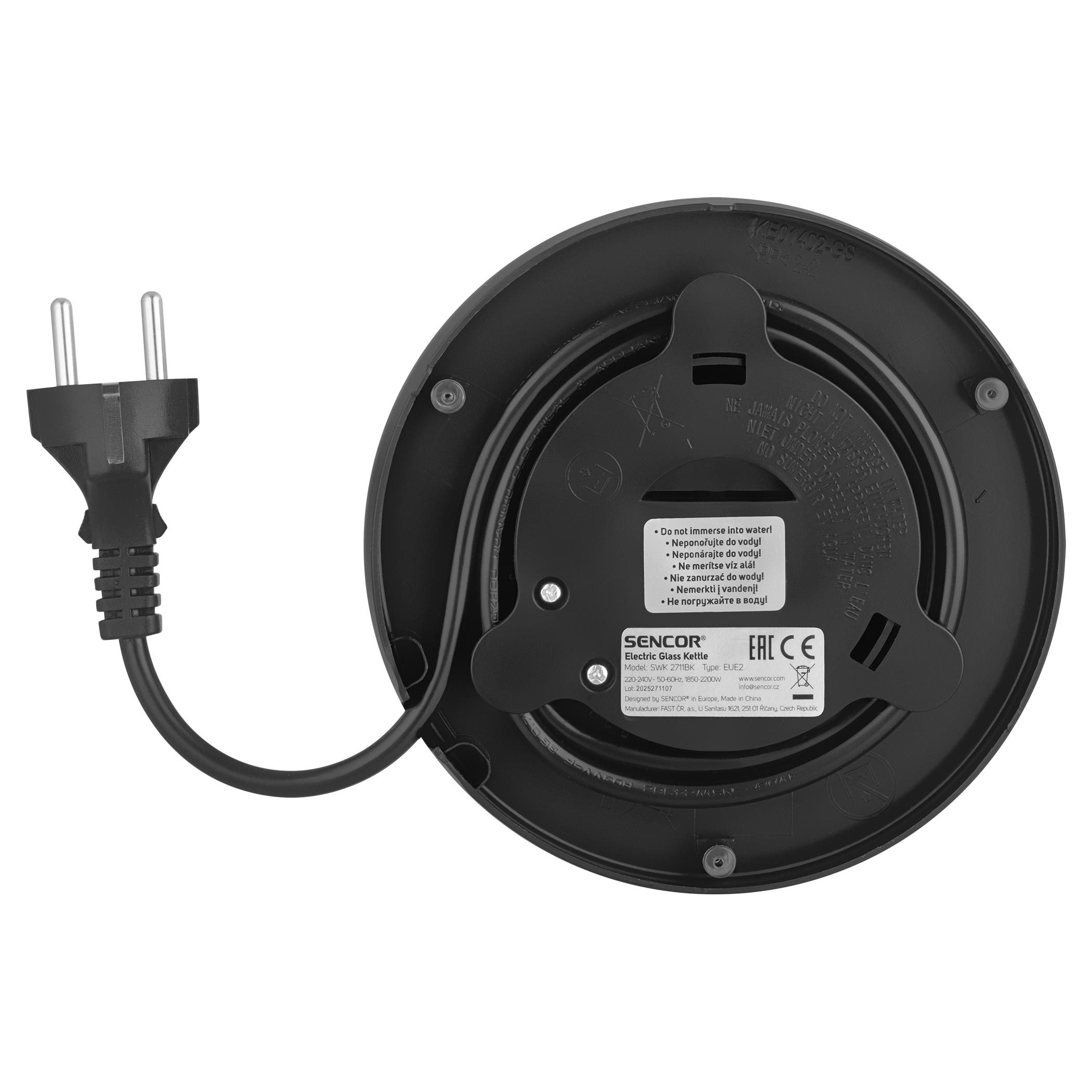 SENCOR SWK 2711BK üveg vízforraló, 1,7 l – 7. kép