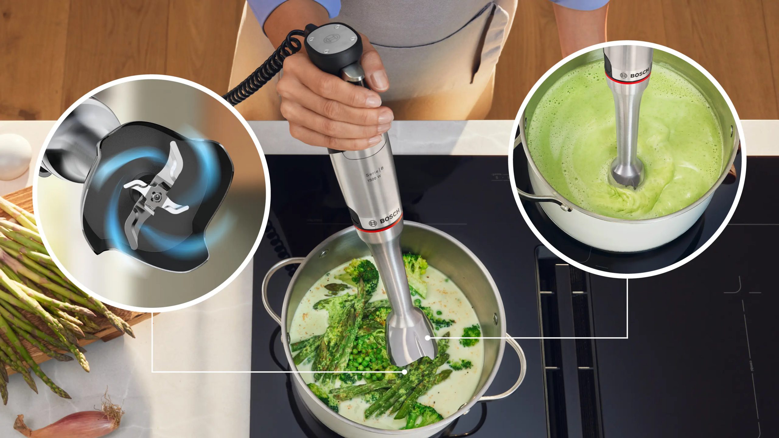BOSCH MSM8M950 Serie 8 botmixer szett aprítóval, 1500 W, ezüst-fekete – 6. kép