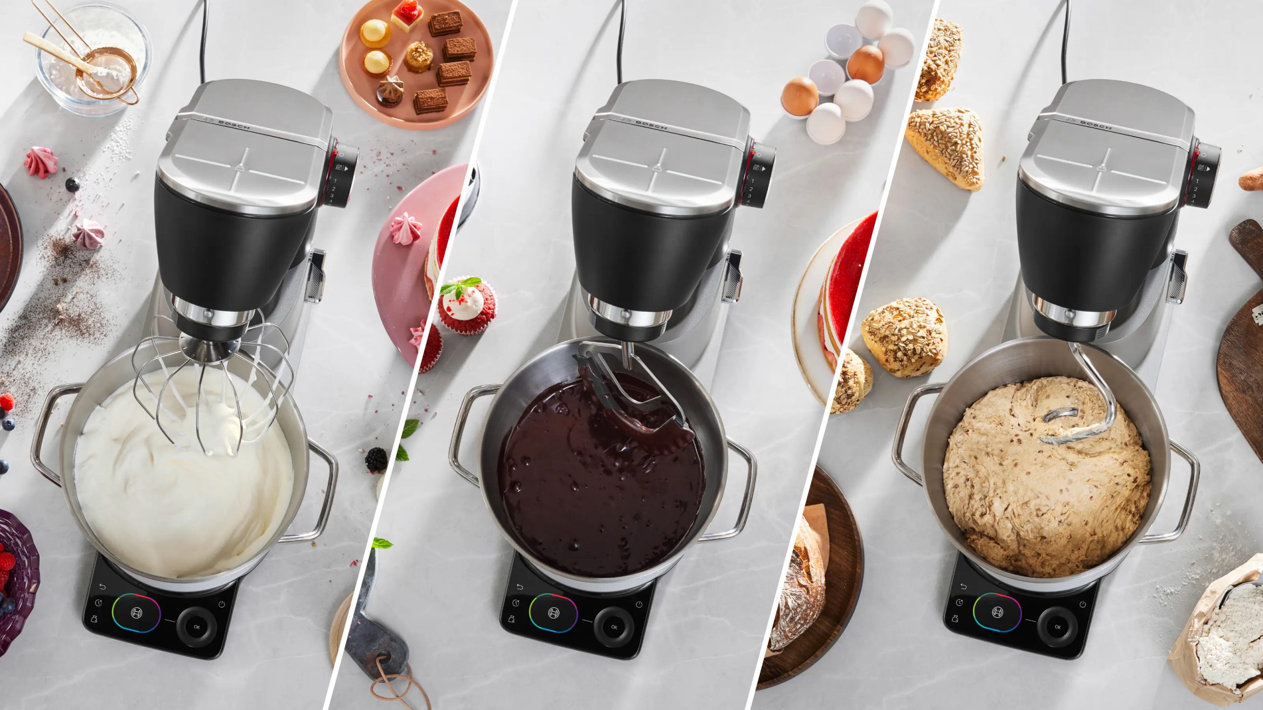 BOSCH MUMS8ZS60 Serie8 konyhai robotgép 6 literes nemesacél tállal, fekete/inox – 6. kép