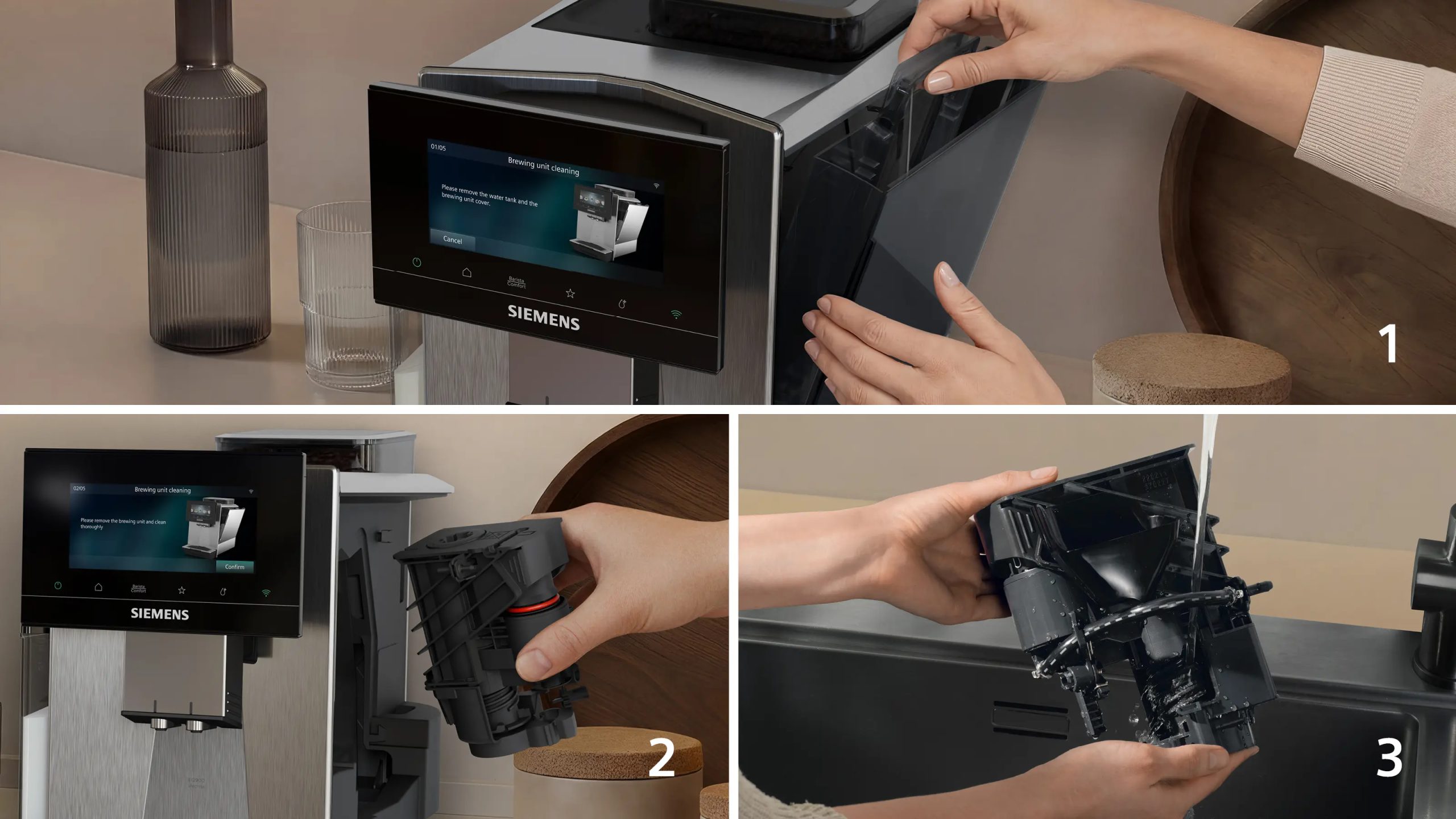SIEMENS TQ923E83 automata kávéfőző baristaMode vezérléssel, inox – 6. kép