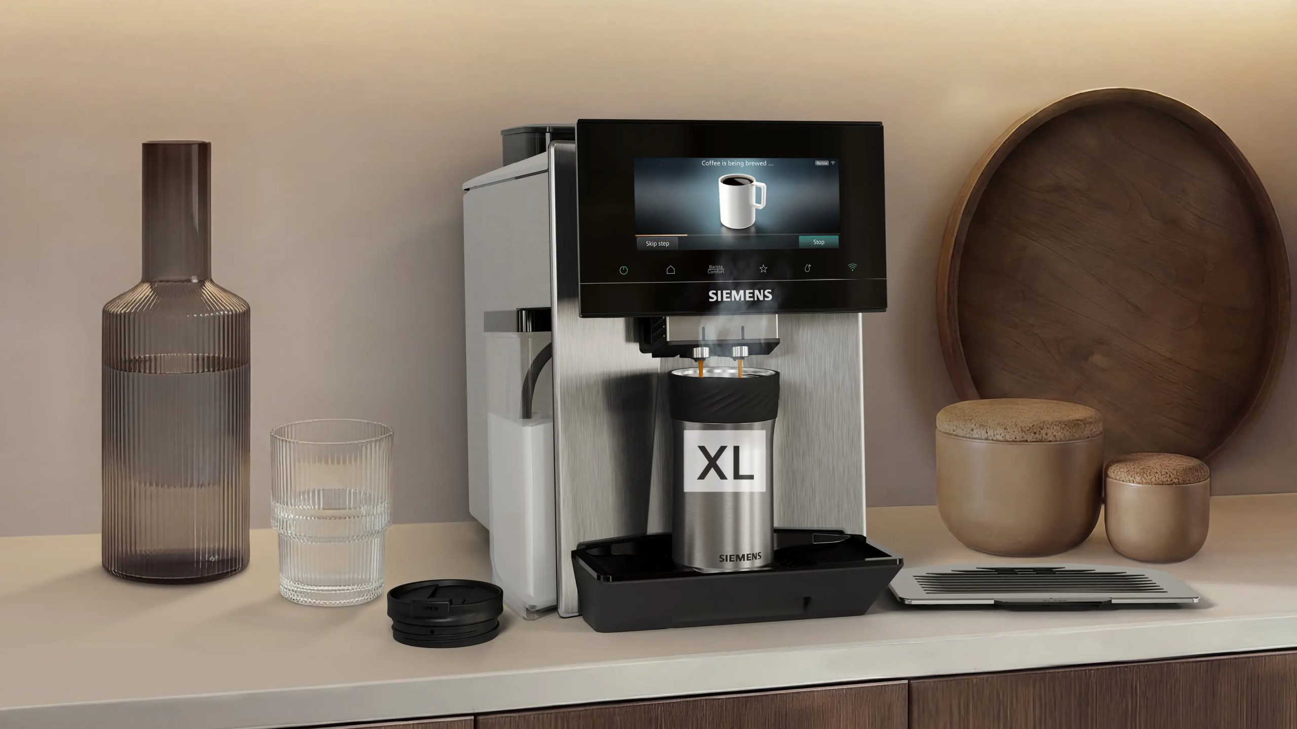 SIEMENS TQ923E83 automata kávéfőző baristaMode vezérléssel, inox – 9. kép