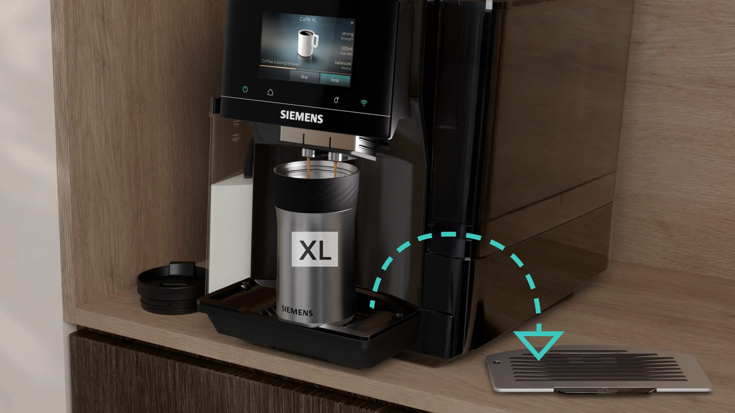 SIEMENS TQ725E03 automata kávéfőző integrált tejhabosítóval, fekete – 3. kép