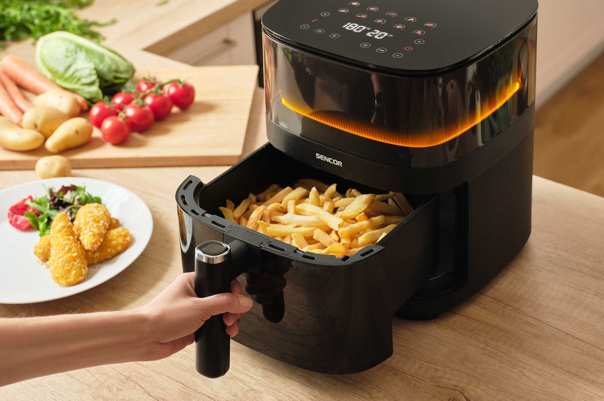 SENCOR SFR 5050BK forrólevegős sütő vízpermet funkcióval – 13. kép