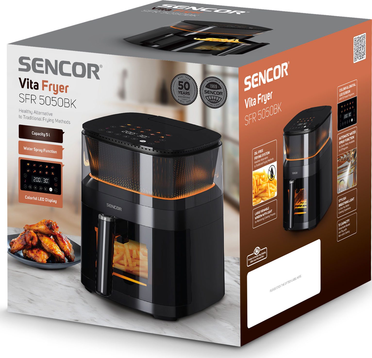 SENCOR SFR 5050BK forrólevegős sütő vízpermet funkcióval – 16. kép