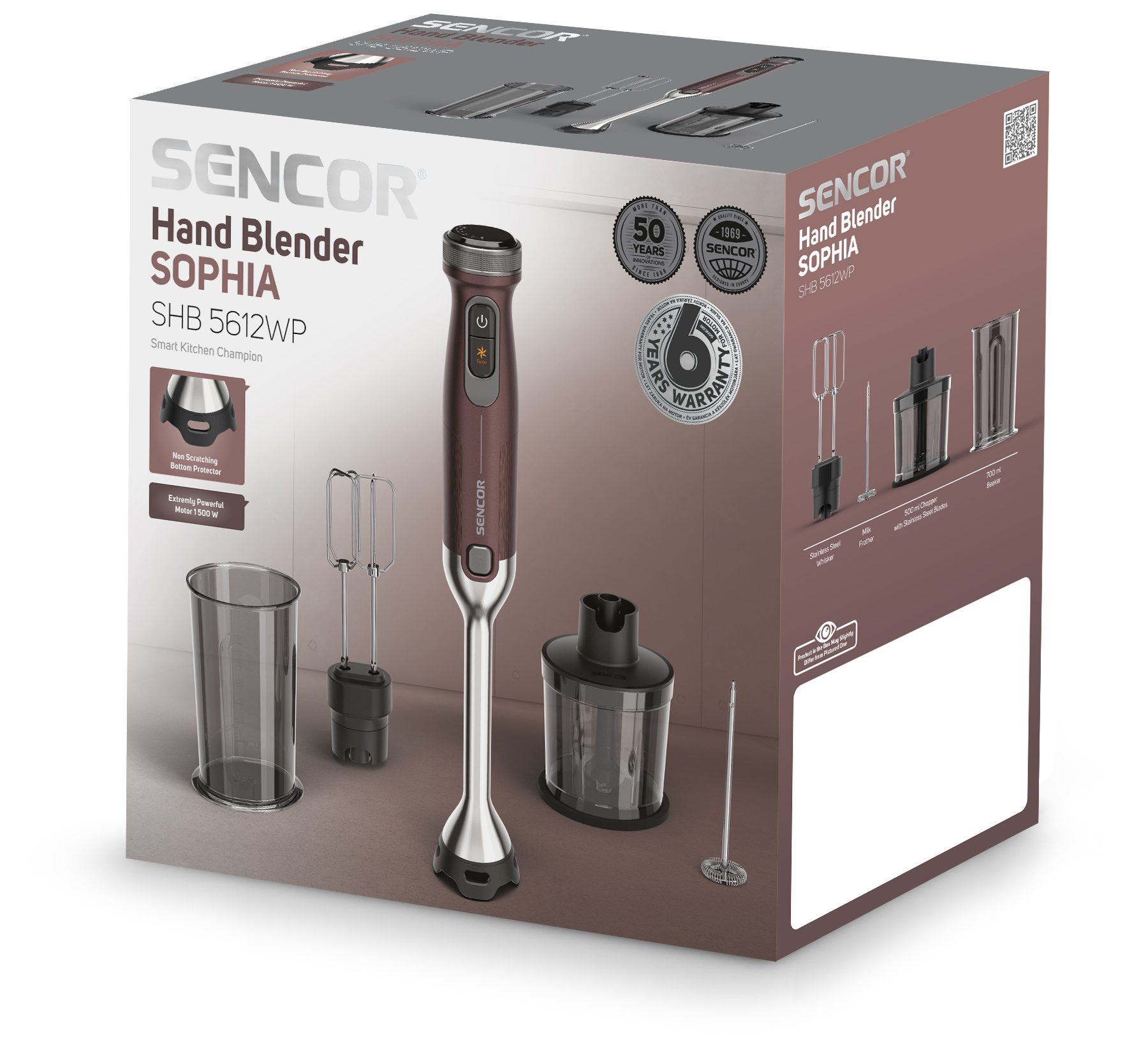 SENCOR SHB 5612WP SOPHIA 4 az 1-ben botmixer 1500 W teljesítménnyel – 12. kép
