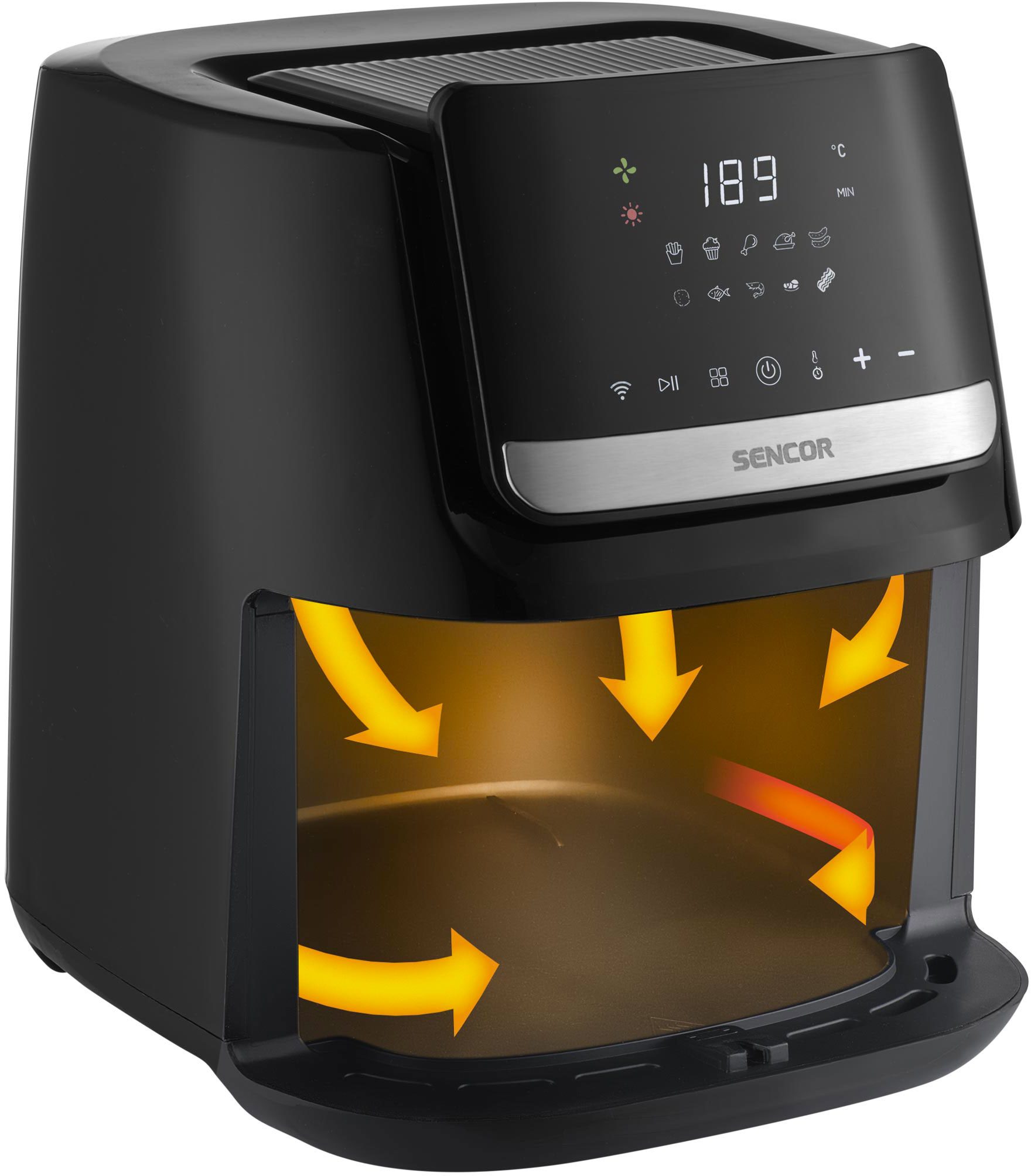 SENCOR SFR 6600SS-EUE3 intelligens forrólevegős sütő, 6,5 l – 5. kép