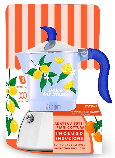 BIALETTI Fruit Fiammetta 2 adagos indukciós kotyogó kávéfőző, Lemon – 2. kép
