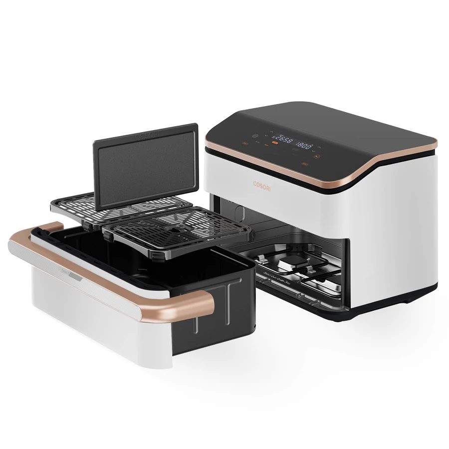 COSORI Dual Blaze TwinFry 10 literes fehér forrólevegős sütő – 5. kép