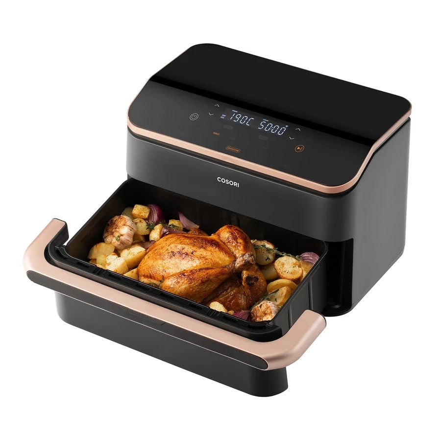 COSORI Dual Blaze TwinFry 10 literes forrólevegős sütő, fekete – 3. kép
