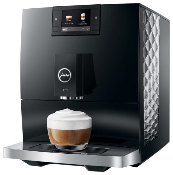 JURA C9 Piano Black (EA) automata kávéfőző Hot Brew és Light Brew funkcióval