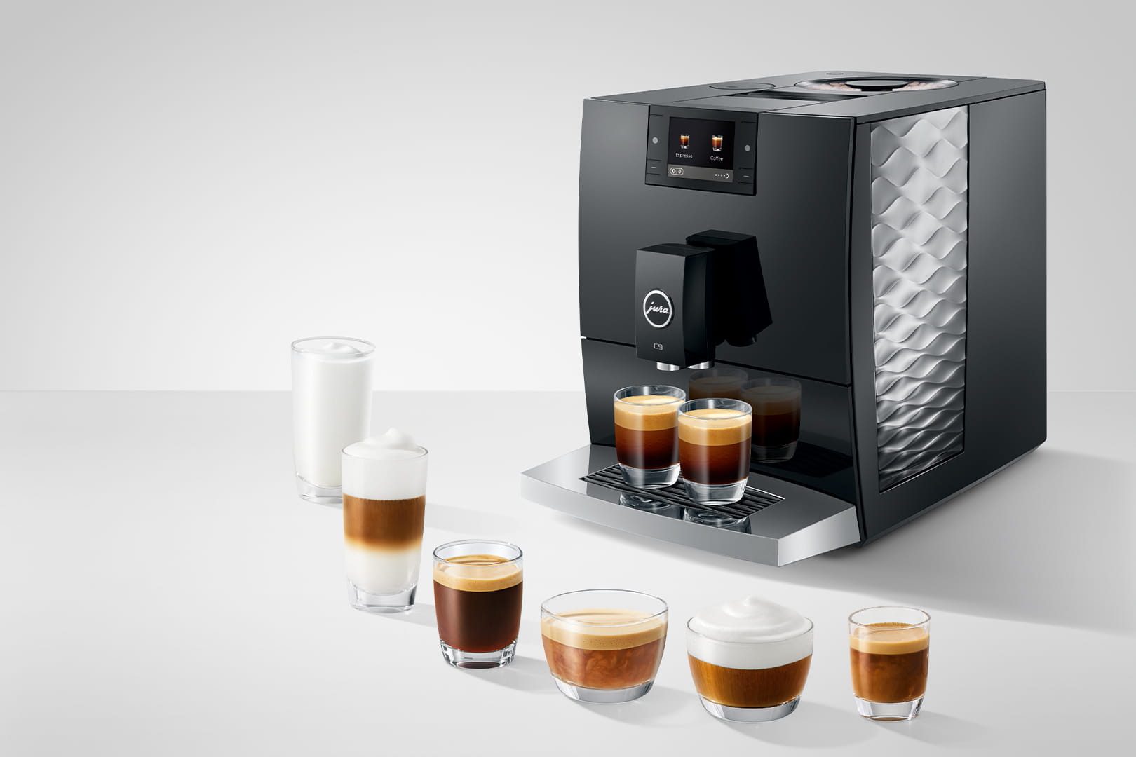 JURA C9 Piano Black (EA) automata kávéfőző Hot Brew és Light Brew funkcióval – 7. kép