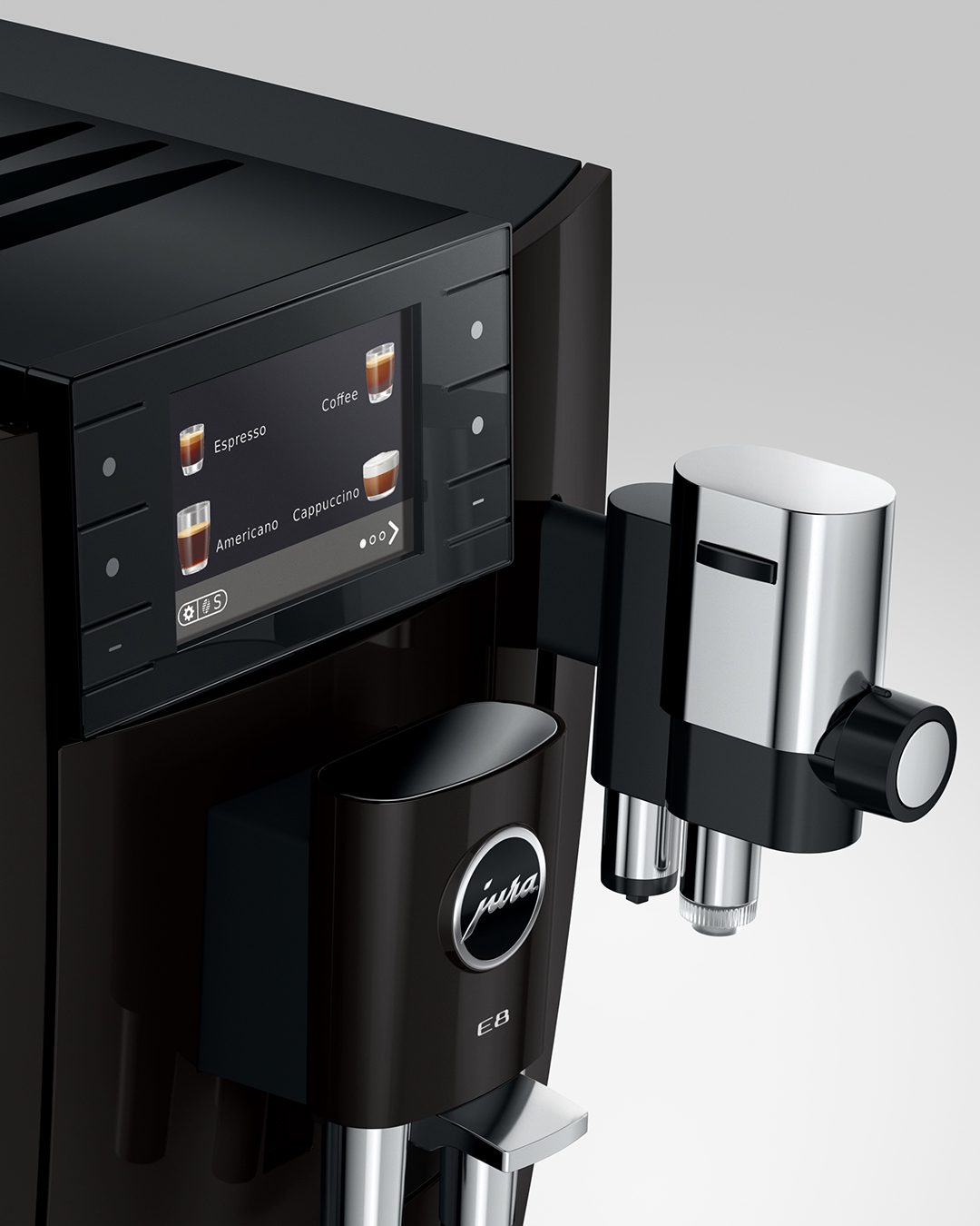 JURA E8 Piano Black (ED) automata kávéfőző 3,5 colos színes kijelzővel – 6. kép