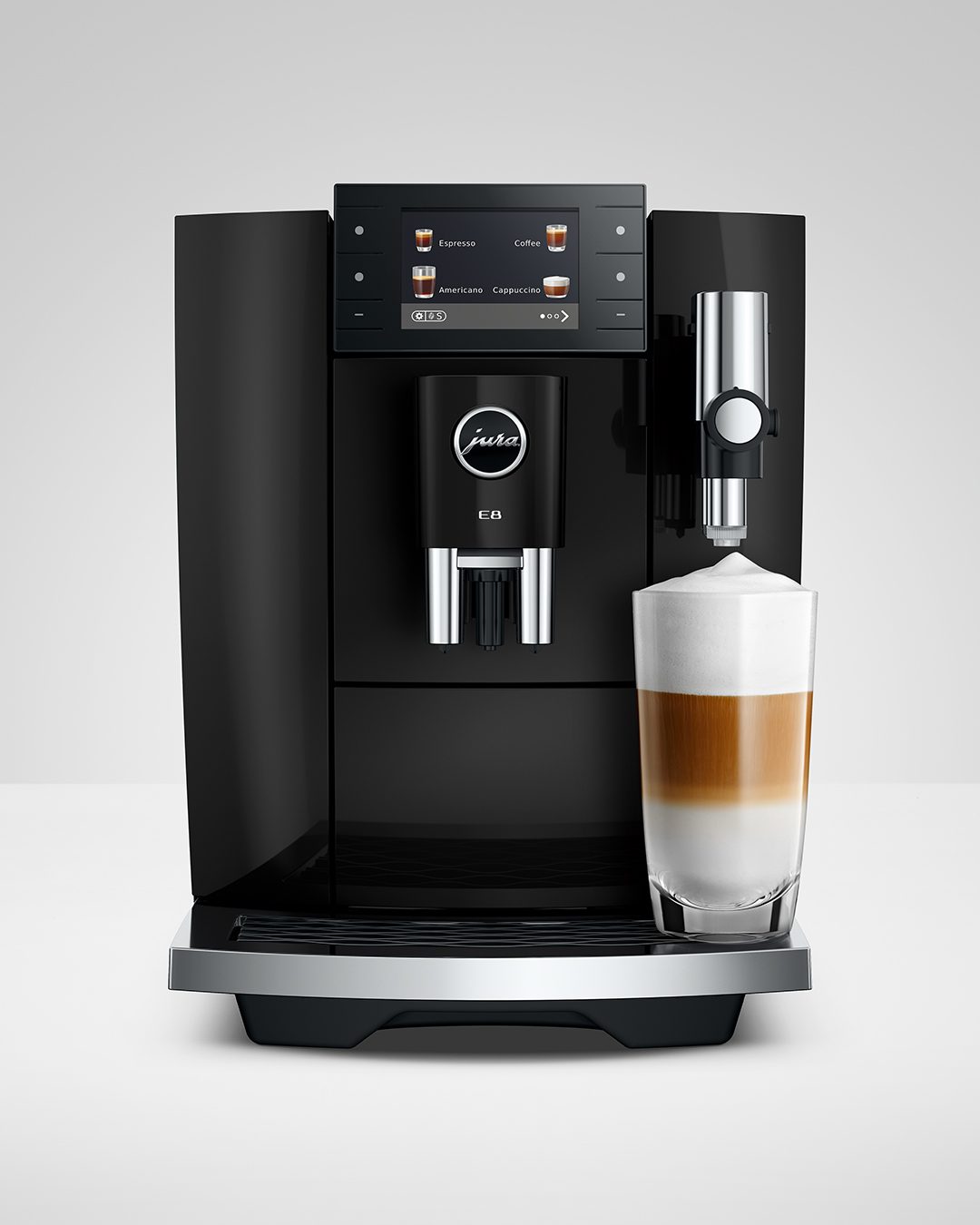 JURA E8 Piano Black (ED) automata kávéfőző 3,5 colos színes kijelzővel – 8. kép