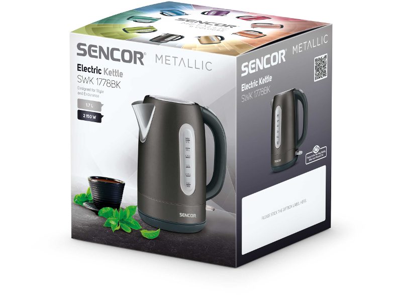 SENCOR SWK 1778BK fekete elektromos vízforraló, 1,7 l – 2. kép