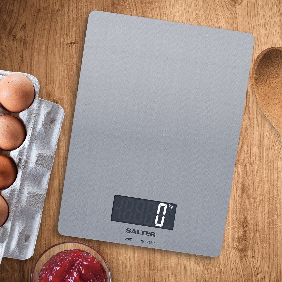 SALTER 1103 rozsdamentes acél digitális konyhai mérleg, 5 kg – 3. kép