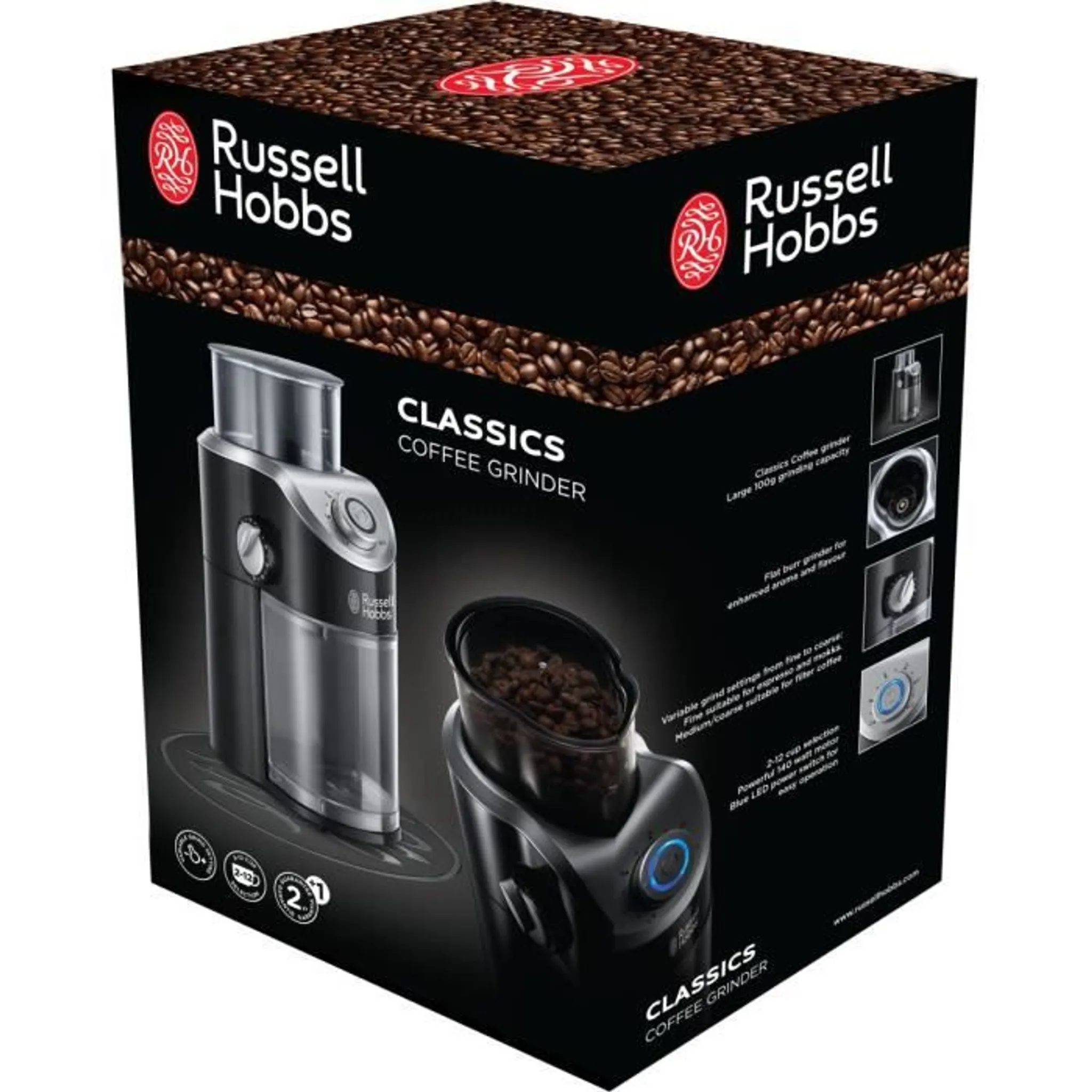 RUSSELL HOBBS 23120-56/RH Classics állítható őrlésű kávédaráló – 7. kép