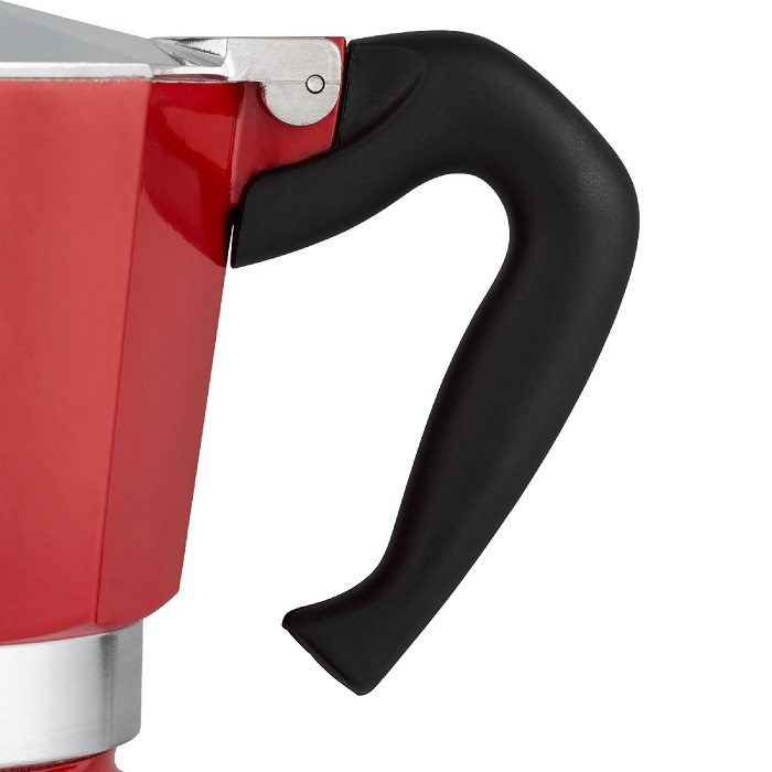 BIALETTI 0004942 Moka Express piros alumínium kotyogós kávéfőző, 3 adagos – 3. kép