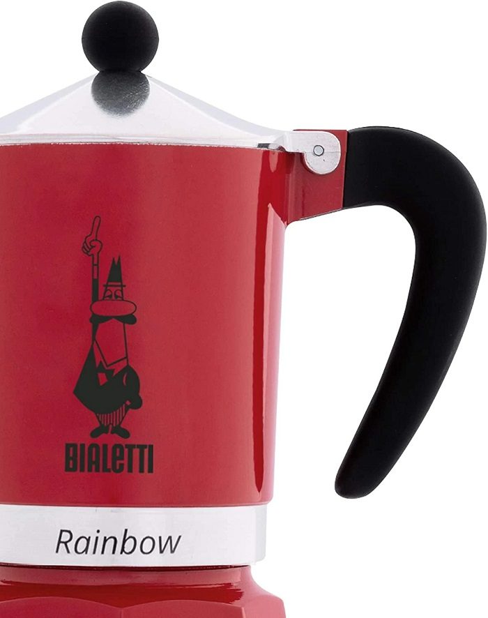 BIALETTI 0004962 Rainbow piros alumínium kotyogós kávéfőző, 3 adagos – 2. kép
