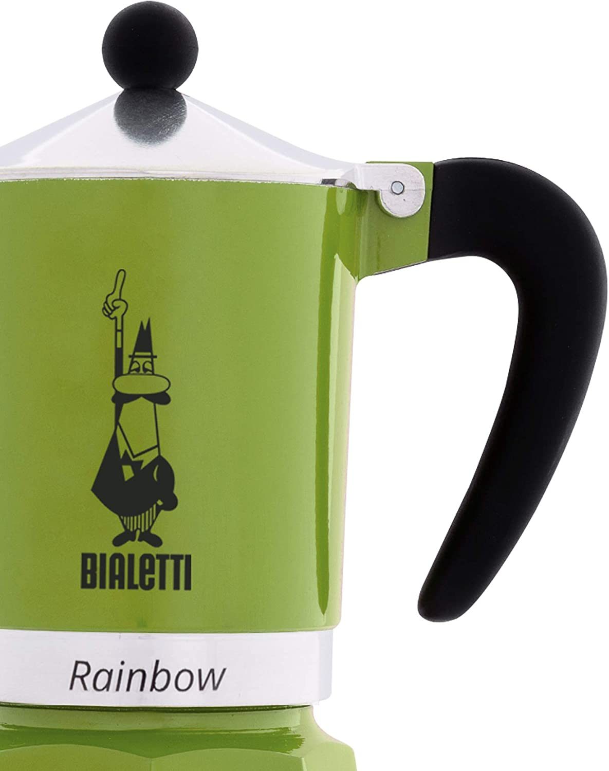 BIALETTI 0004972 Rainbow zöld alumínium kotyogós kávéfőző, 3 adagos – 4. kép