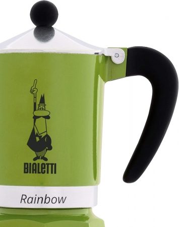 BIALETTI 0004973 Rainbow zöld alumínium kotyogós kávéfőző, 6 adagos – 3. kép